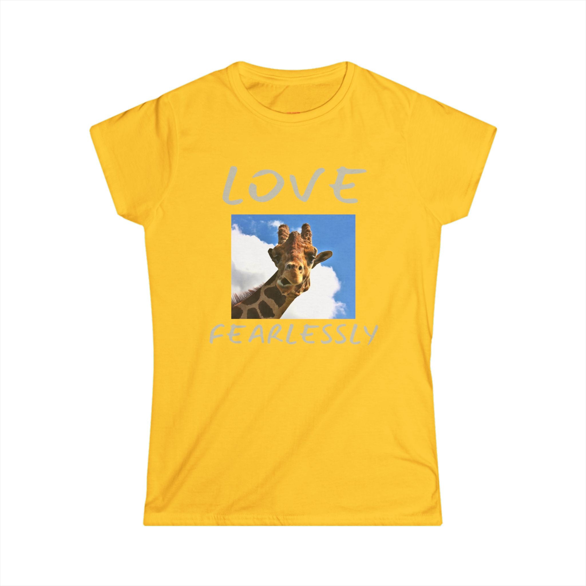 Giraffe Love Women's Tee — Cute Photo Print T‑Shirt