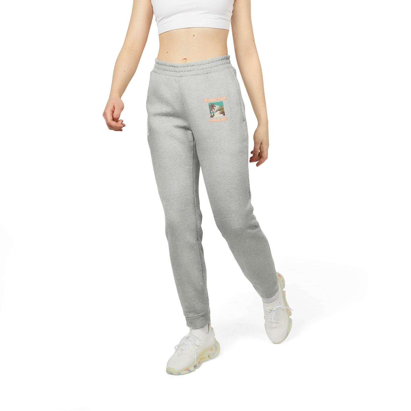 Fleece Joggers — Retro Surf Patch Graphic