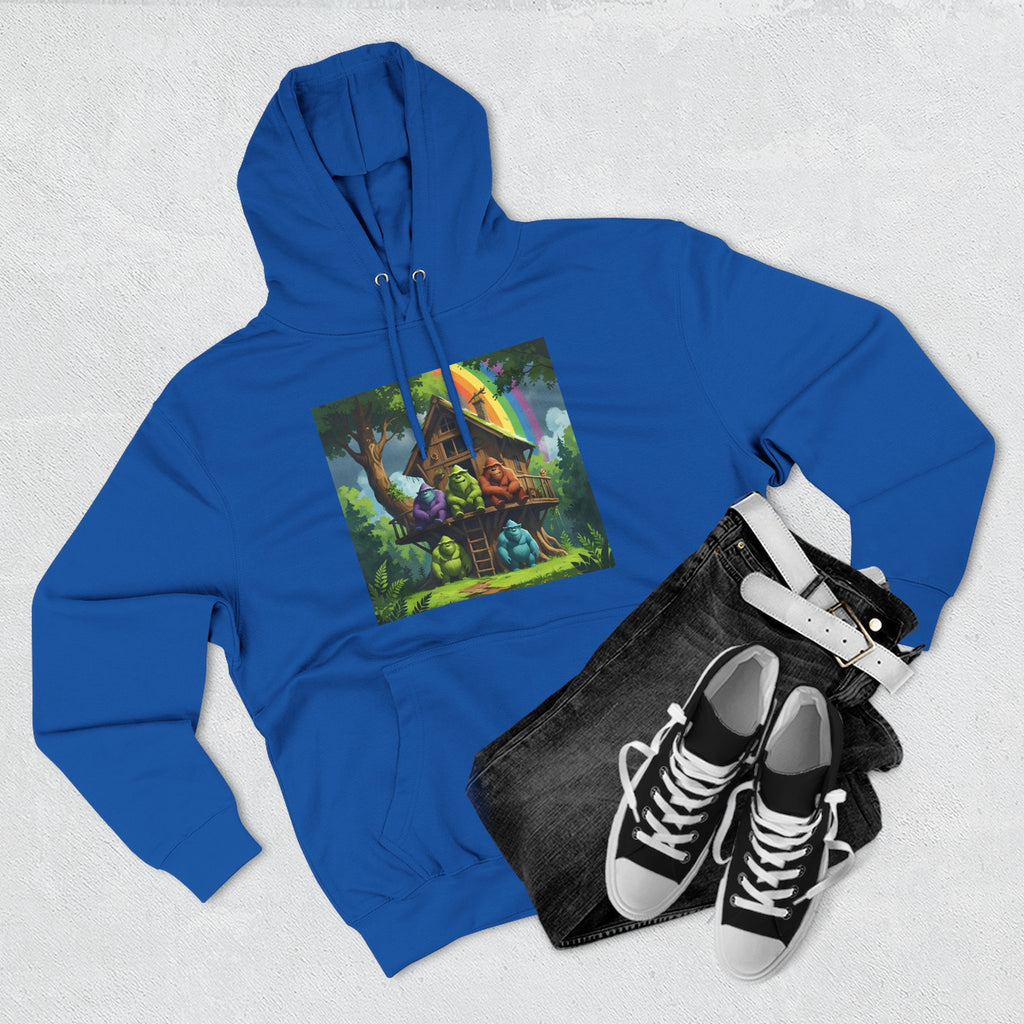 Cozy Treehouse Fantasy Hoodie — Whimsical Forest Cabin Design
