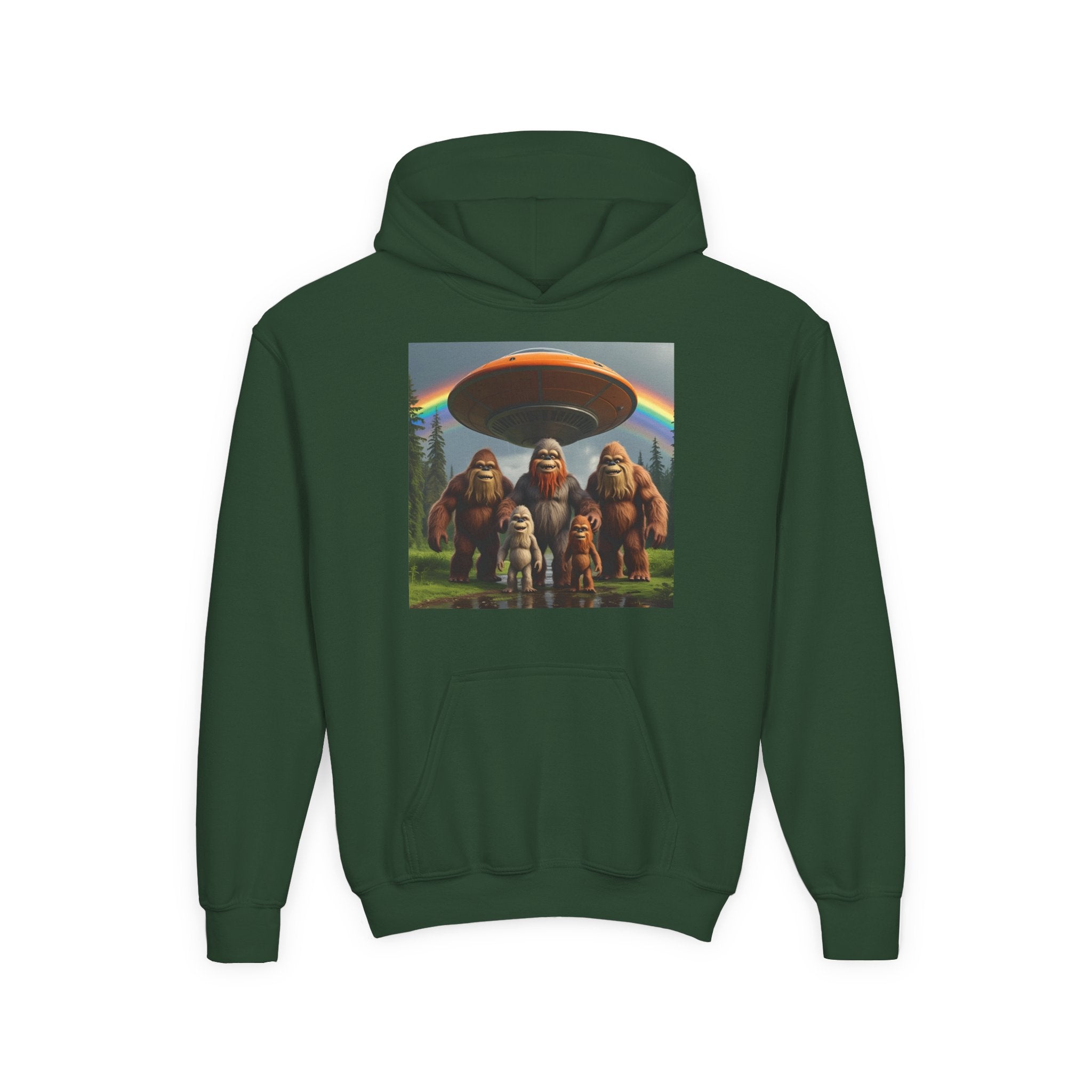 Youth Bigfoot Adventure Hoodie, Fun Sweatshirt, Kids Gift, Sasquatch Lover Apparel, Outdoor Adventure Clothing, Birthday Gift