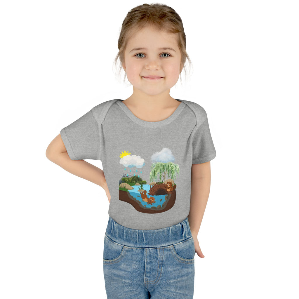 Woodland Pond Baby Bodysuit — Otter & Nature Infant Onesie