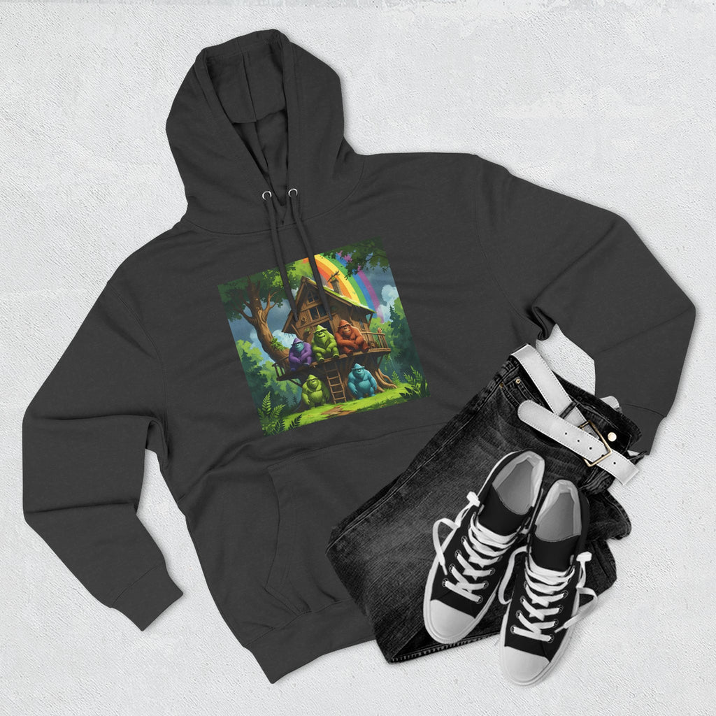 Cozy Treehouse Fantasy Hoodie — Whimsical Forest Cabin Design