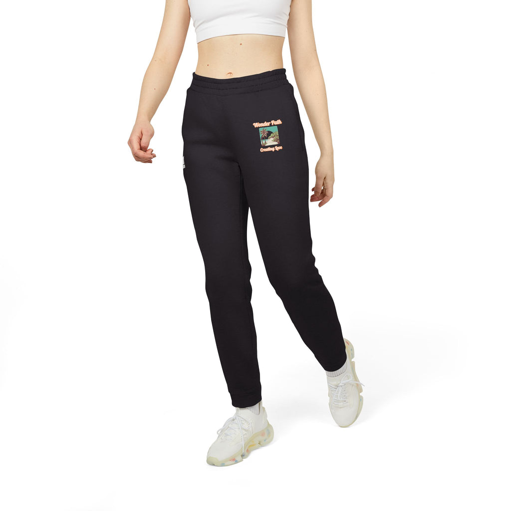 Fleece Joggers — Retro Surf Patch Graphic