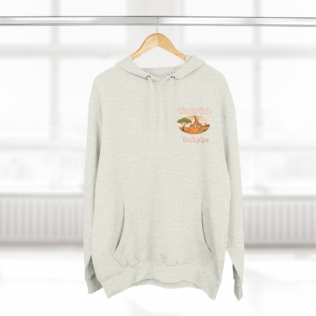Giraffe 'Love Fearlessly' Hoodie — Animal Lover Graphic Fleece