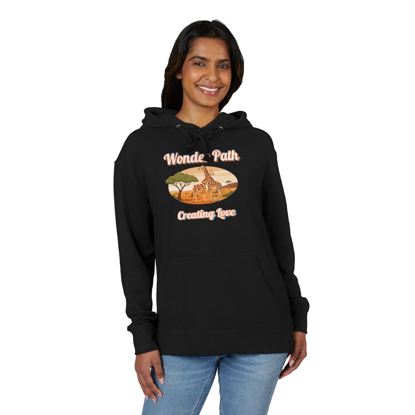 Giraffe 'Love Fearlessly' Hoodie — Wonder Path Graphic Pullover