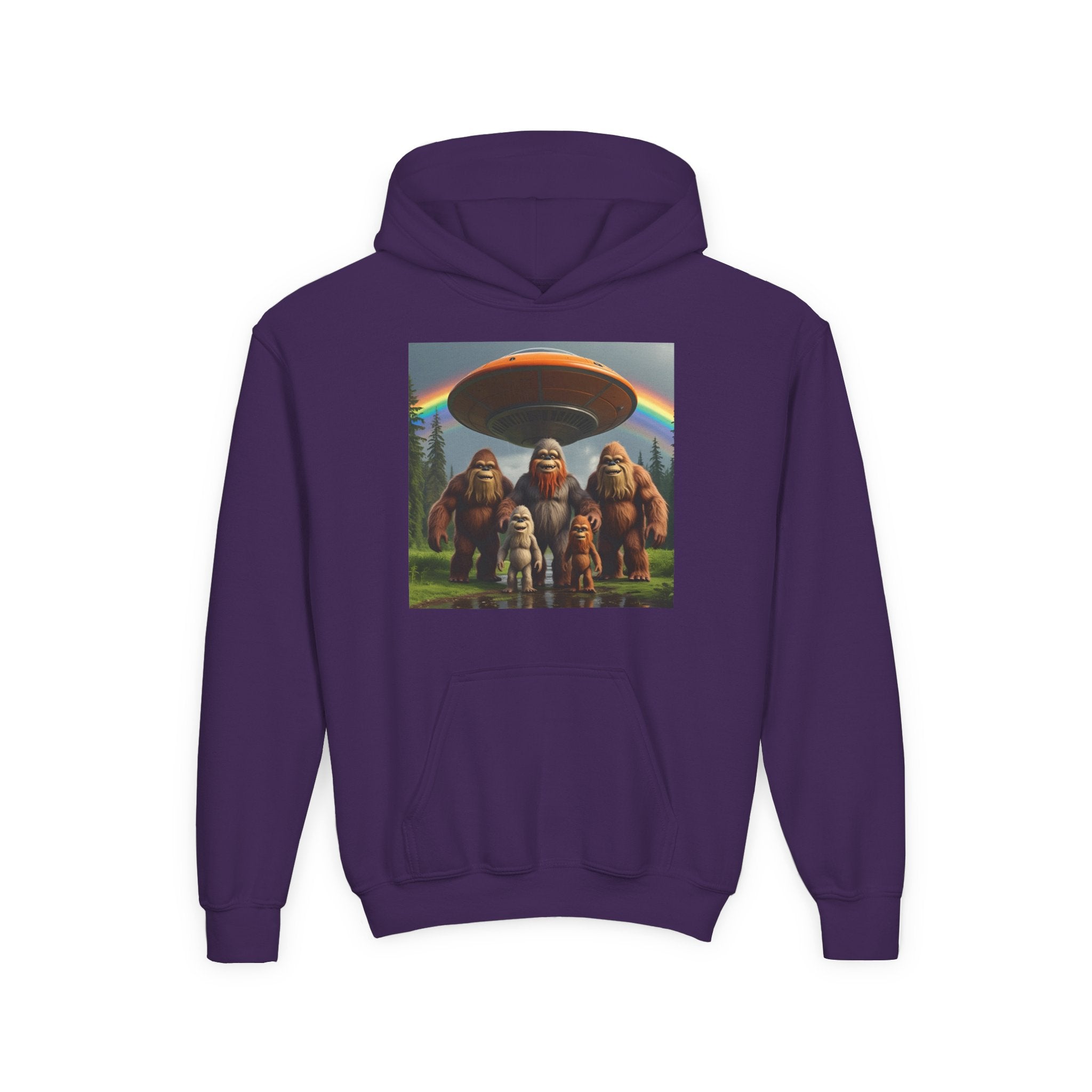 Youth Bigfoot Adventure Hoodie, Fun Sweatshirt, Kids Gift, Sasquatch Lover Apparel, Outdoor Adventure Clothing, Birthday Gift