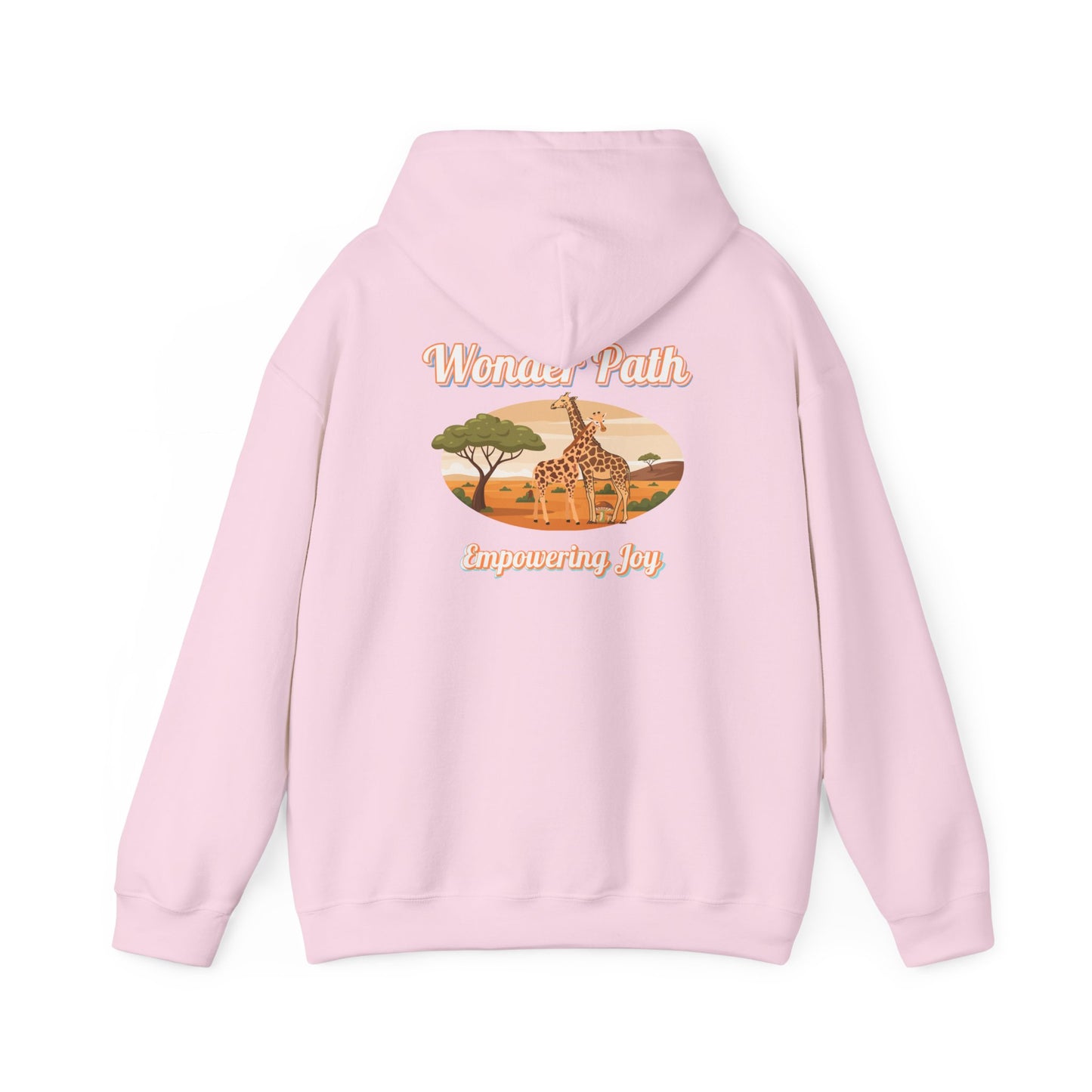 Giraffe Love Hoodie – "Love Is Strength" Wonder Path Empowering Joy Sweatshirt