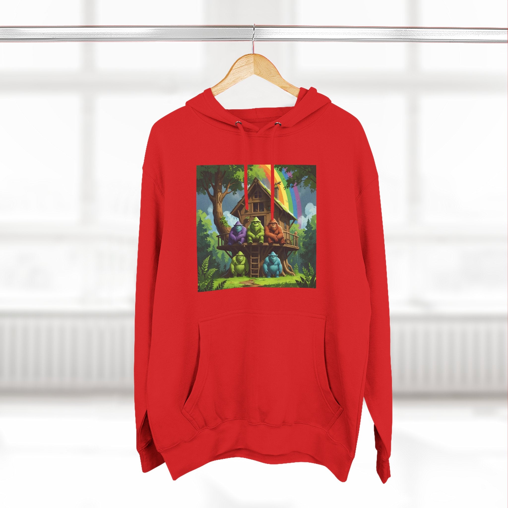 Cozy Treehouse Fantasy Hoodie — Whimsical Forest Cabin Design