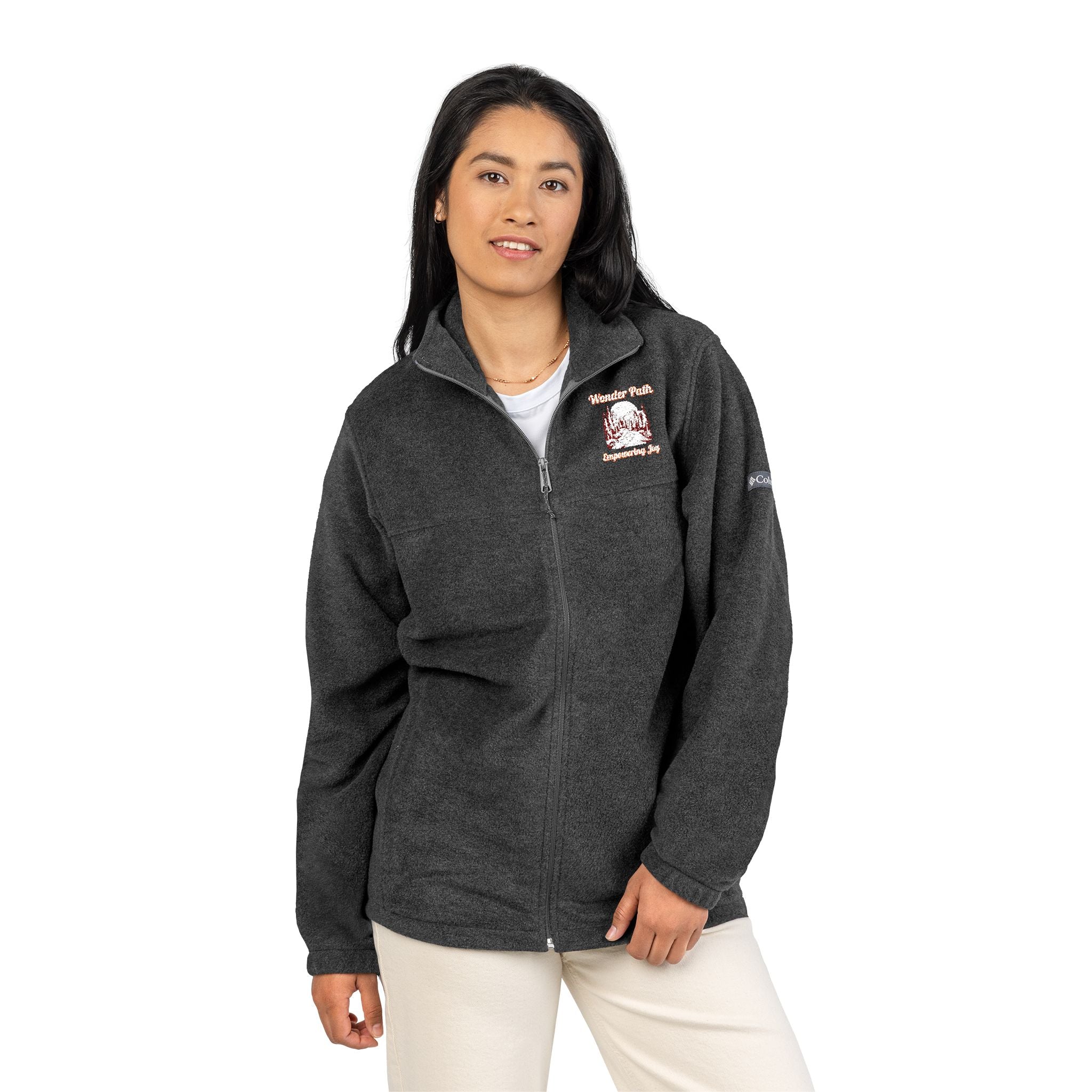 Embroidered Unisex Columbia Fleece Jacket - Cozy Style for All Seasons