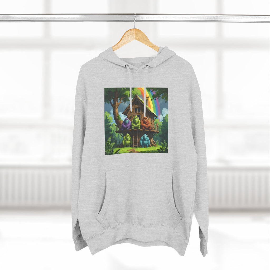 Cozy Treehouse Fantasy Hoodie — Whimsical Forest Cabin Design