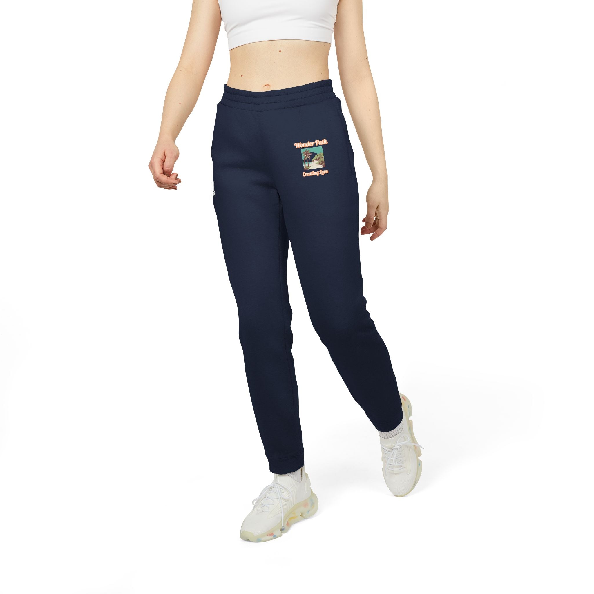 Fleece Joggers — Retro Surf Patch Graphic
