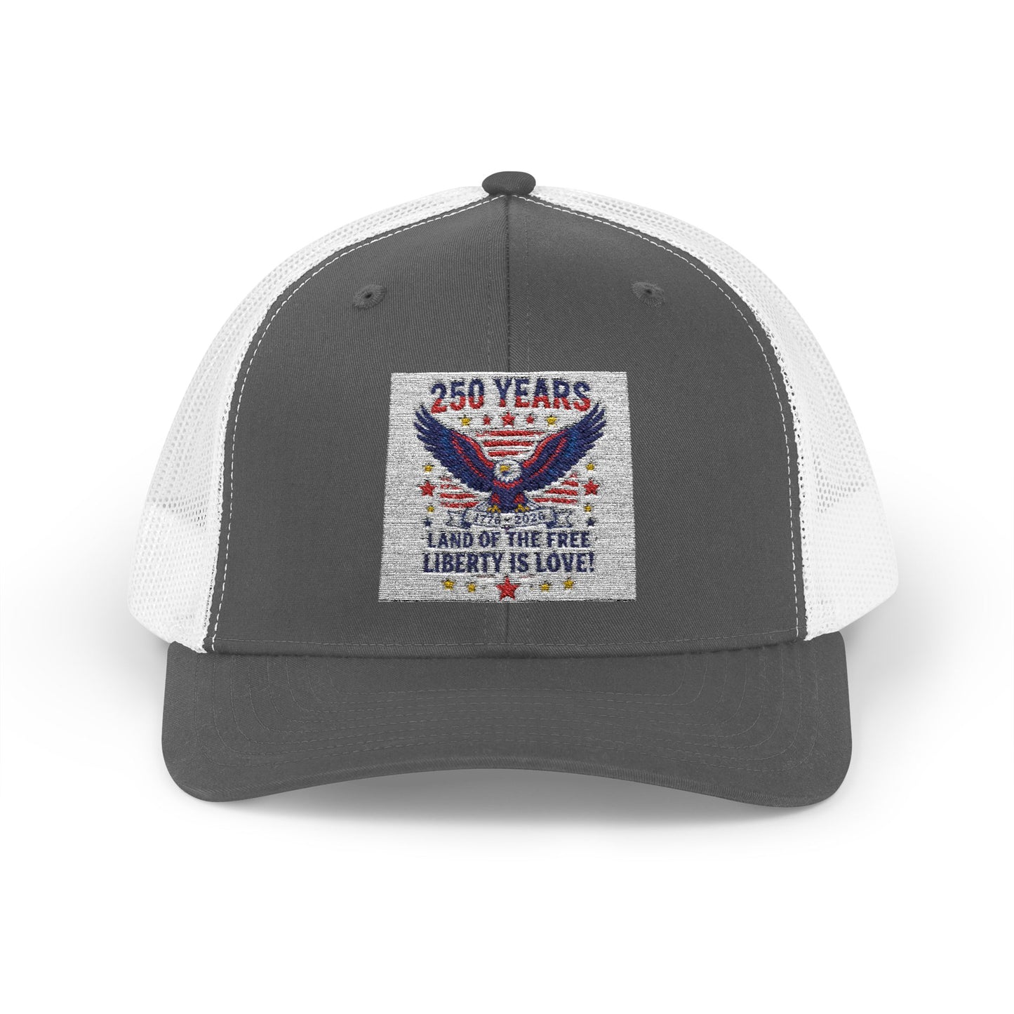 Patriotic Eagle Snapback Trucker Cap — USA Flag Graphic