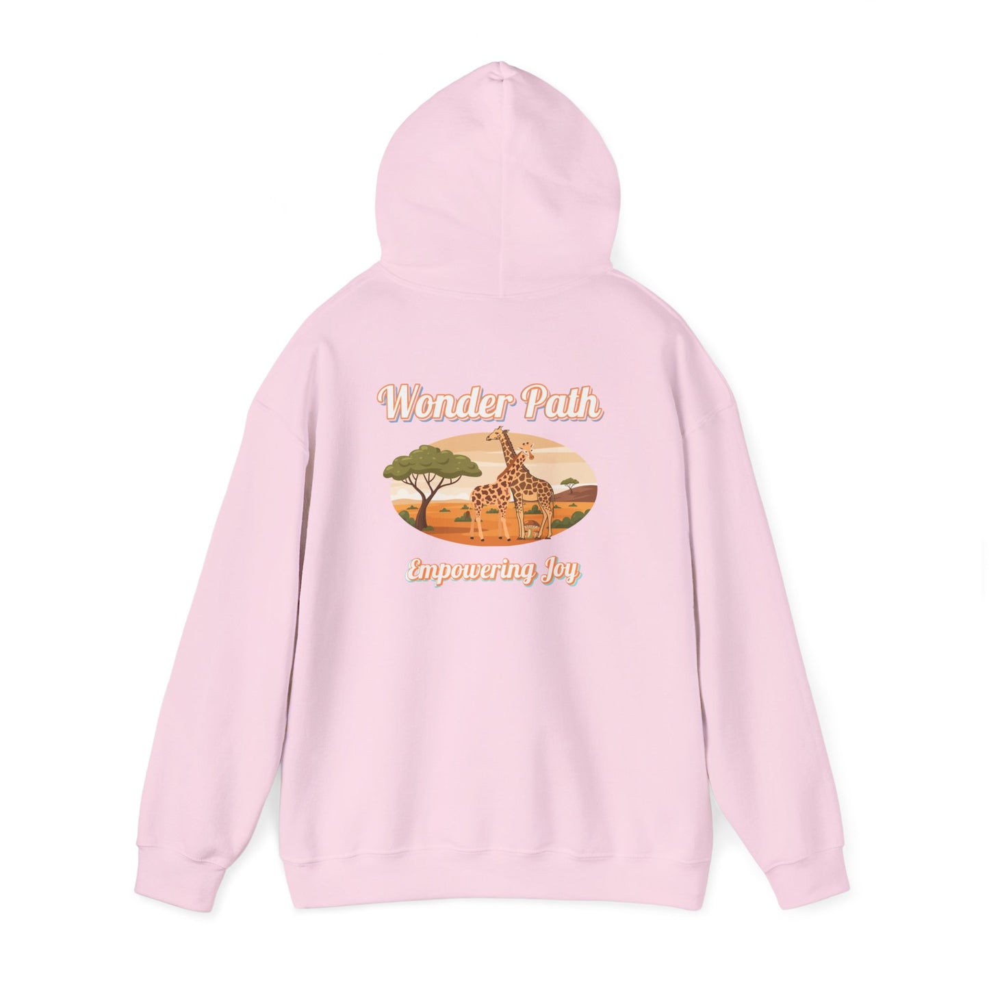 Giraffe Love Hoodie – "Love Is Strength" Wonder Path Empowering Joy Sweatshirt