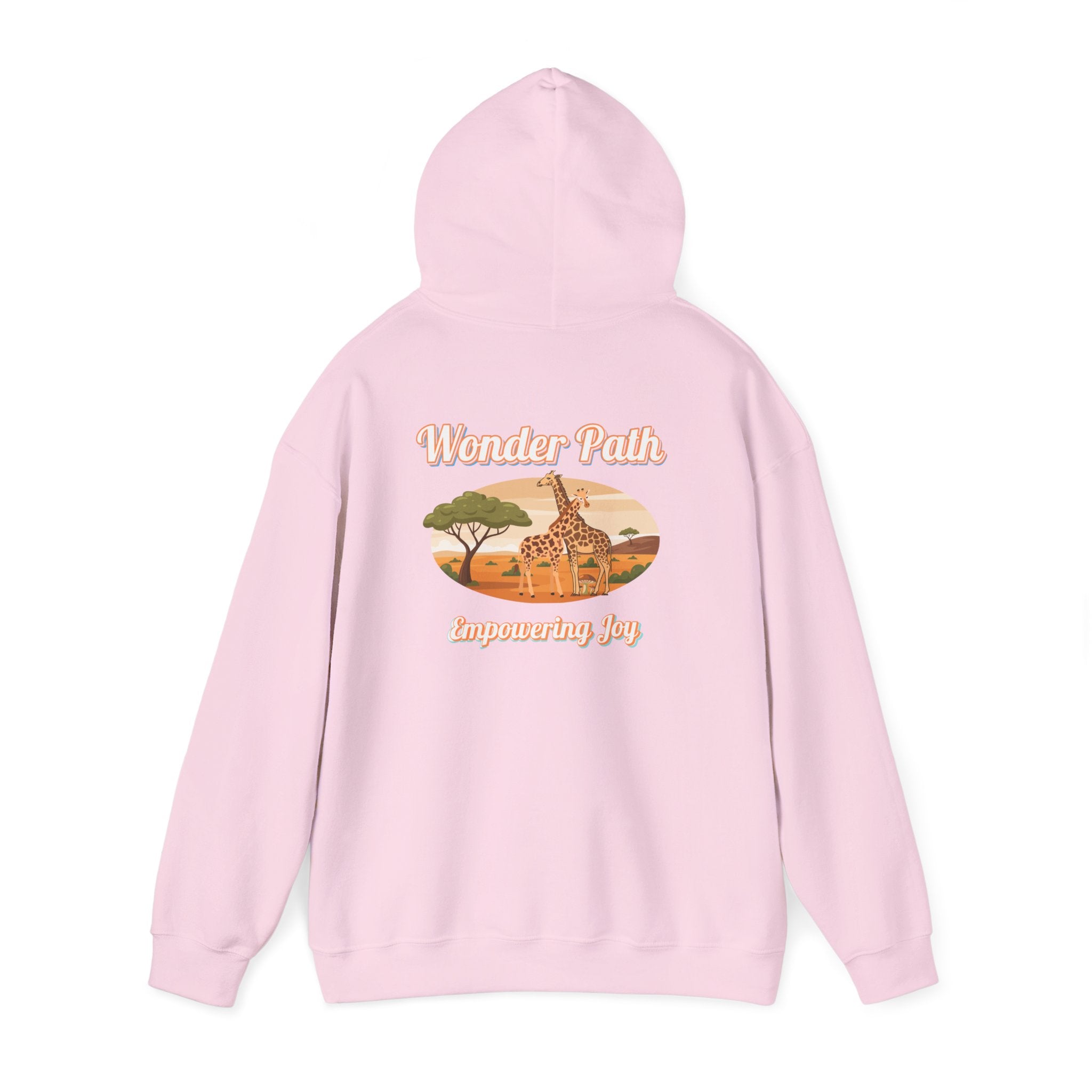 Giraffe Love Hoodie – "Love Is Strength" Wonder Path Empowering Joy Sweatshirt