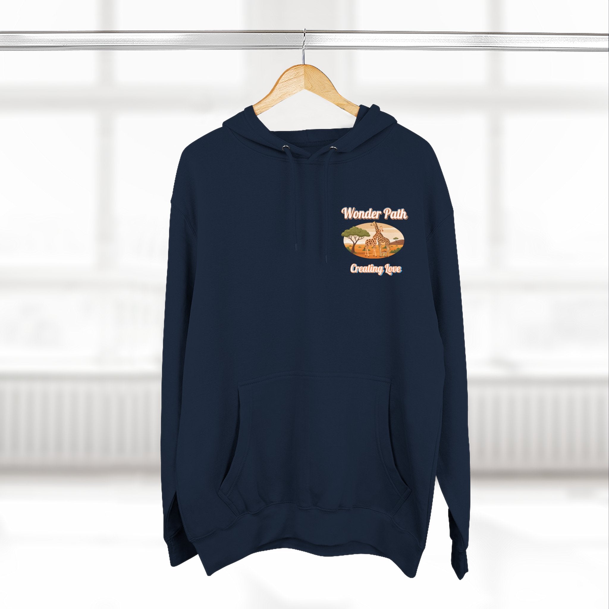 Giraffe 'Love Fearlessly' Hoodie — Animal Lover Graphic Fleece