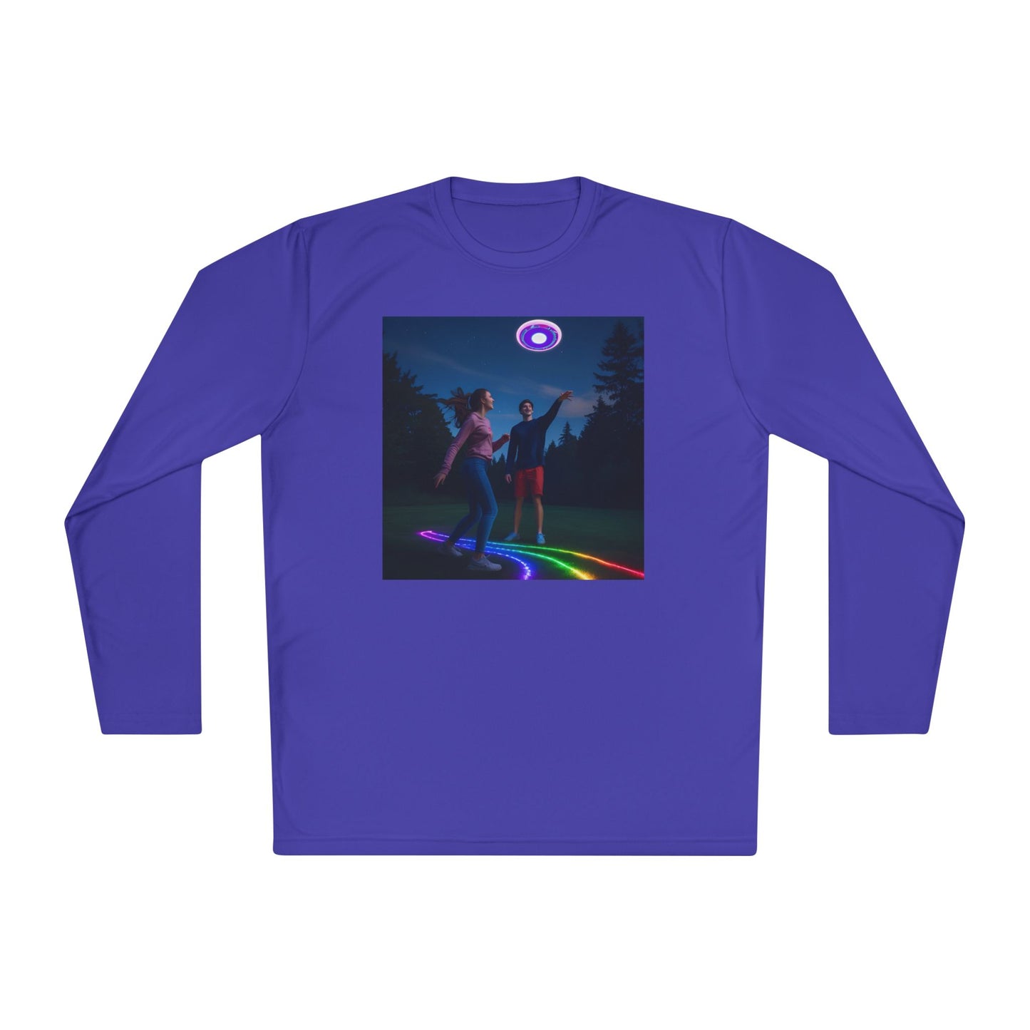 Rainbow Dance Unisex Long Sleeve Tee, Lightweight Shirt, Summer Fashion, Festival Wear, Gift for Music Lovers