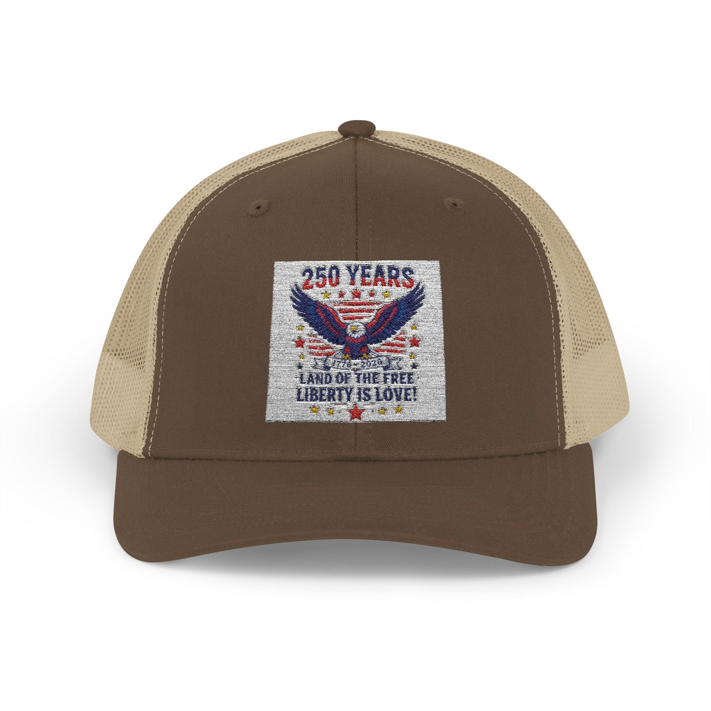 Patriotic Eagle Snapback Trucker Cap — USA Flag Graphic