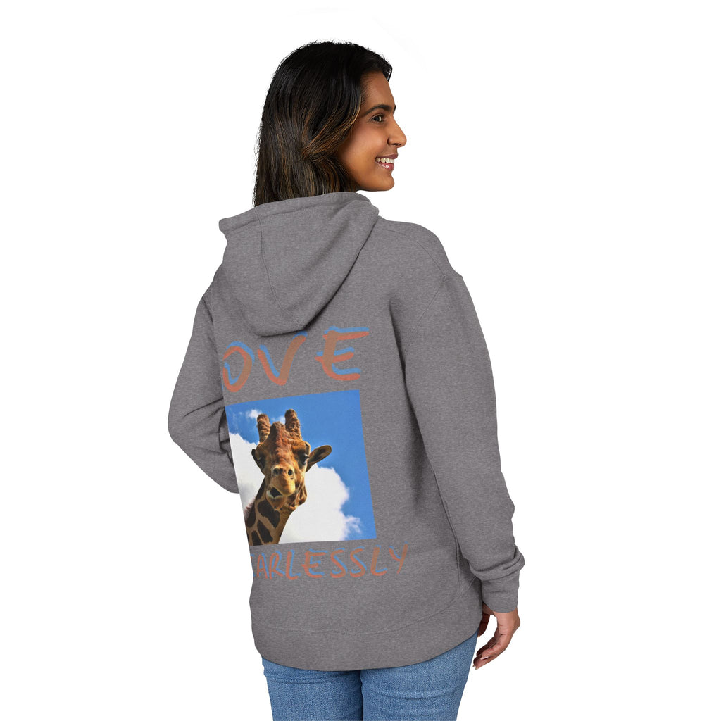 Giraffe 'Love Fearlessly' Hoodie — Wonder Path Graphic Pullover