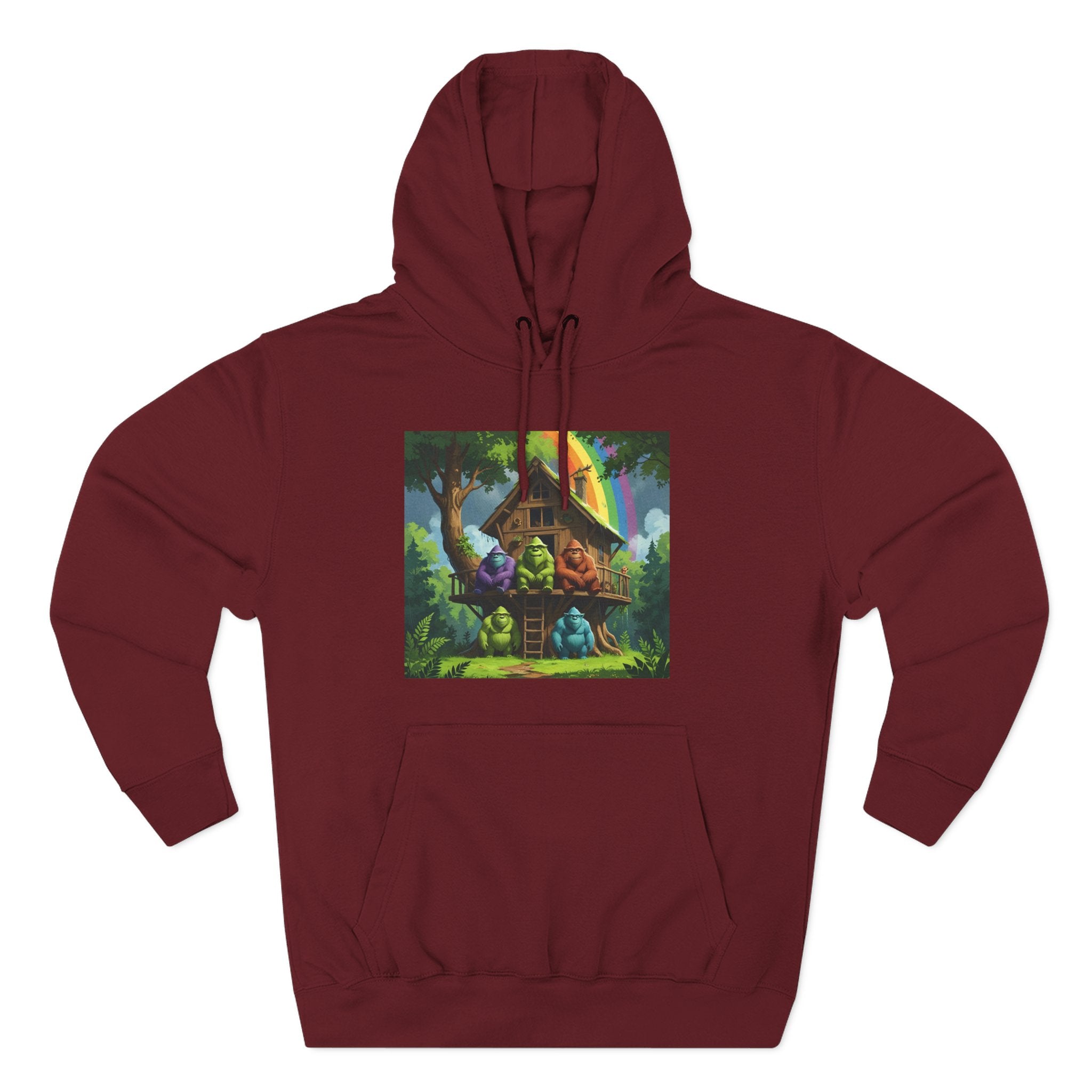 Cozy Treehouse Fantasy Hoodie — Whimsical Forest Cabin Design