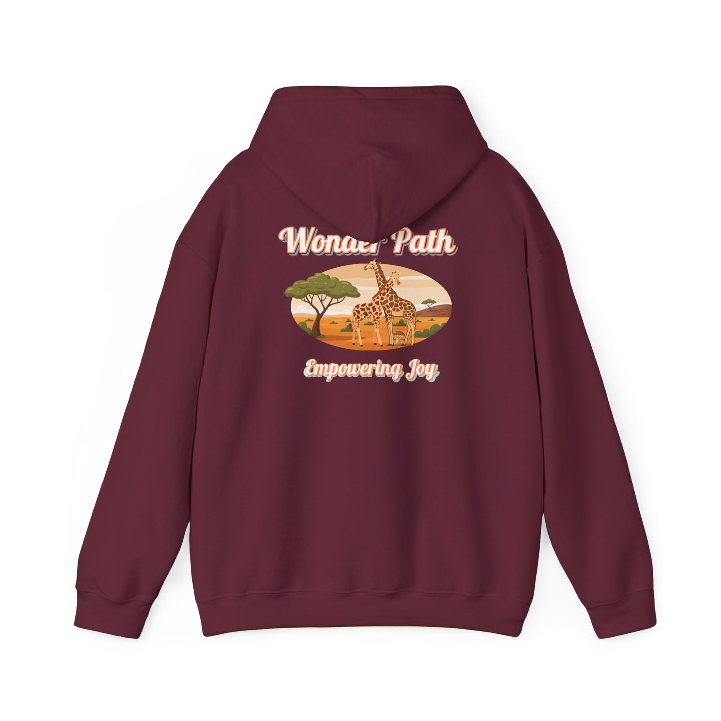 Giraffe Love Hoodie – "Love Is Strength" Wonder Path Empowering Joy Sweatshirt