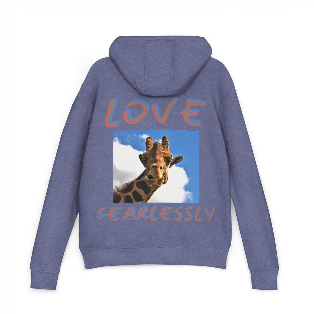 Giraffe 'Love Fearlessly' Hoodie — Wonder Path Graphic Pullover