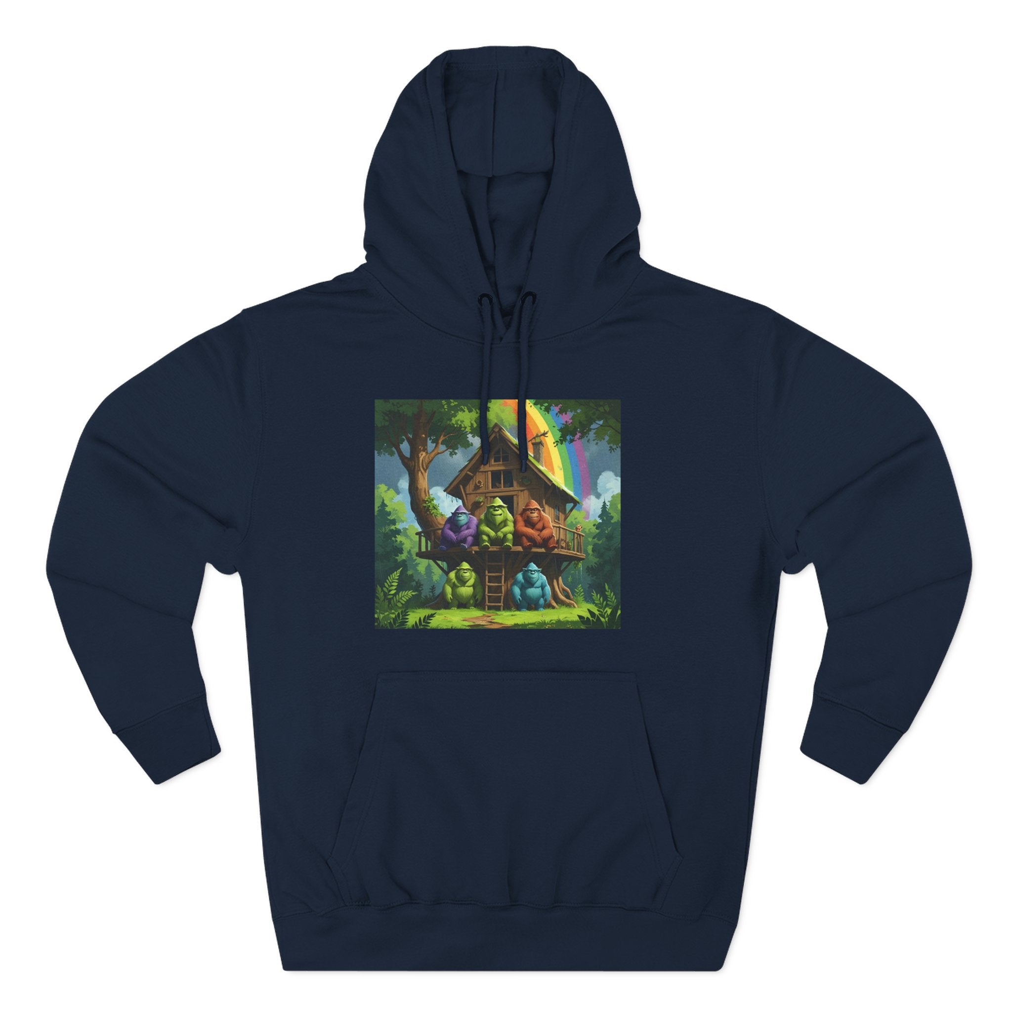 Cozy Treehouse Fantasy Hoodie — Whimsical Forest Cabin Design