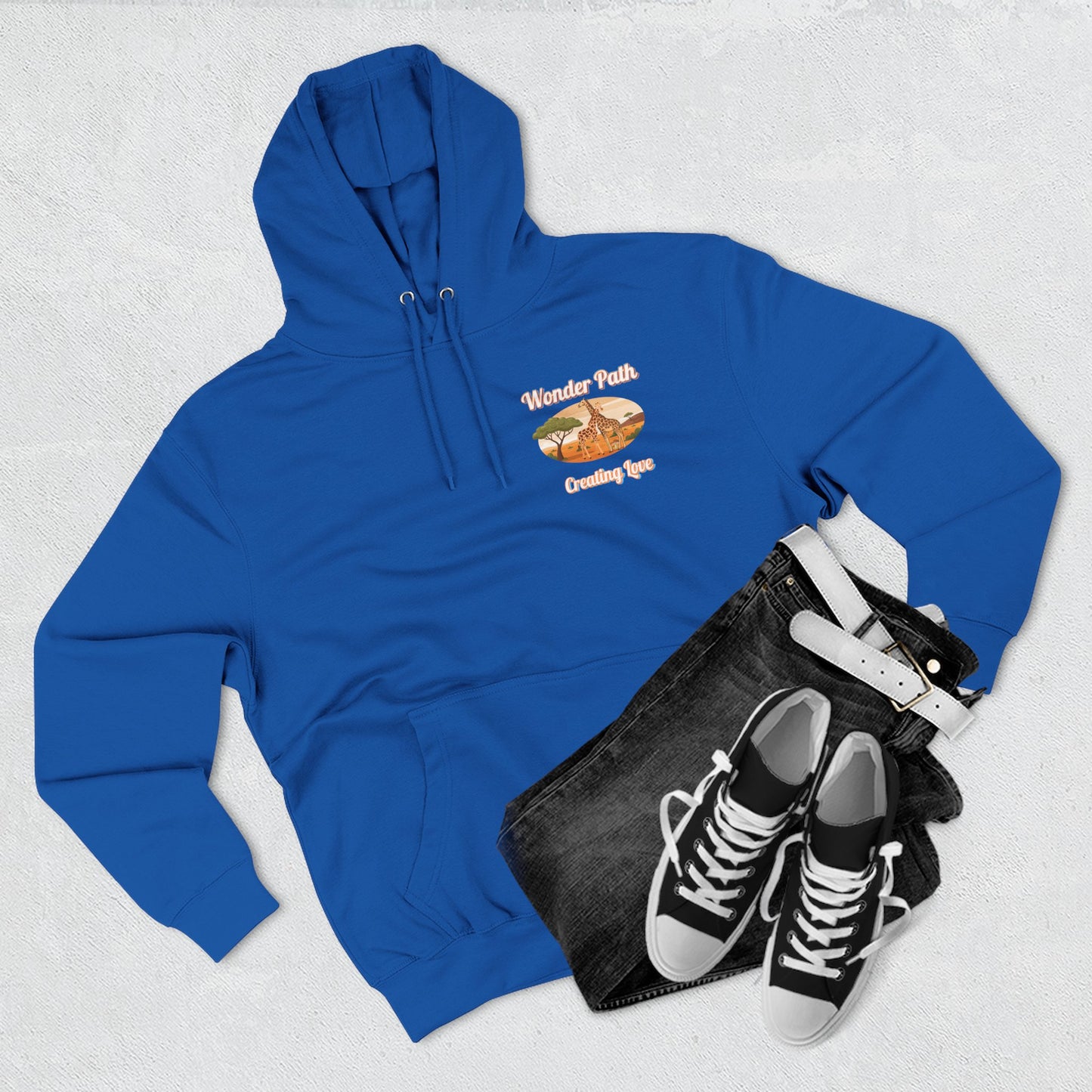 Giraffe 'Love Fearlessly' Hoodie — Animal Lover Graphic Fleece