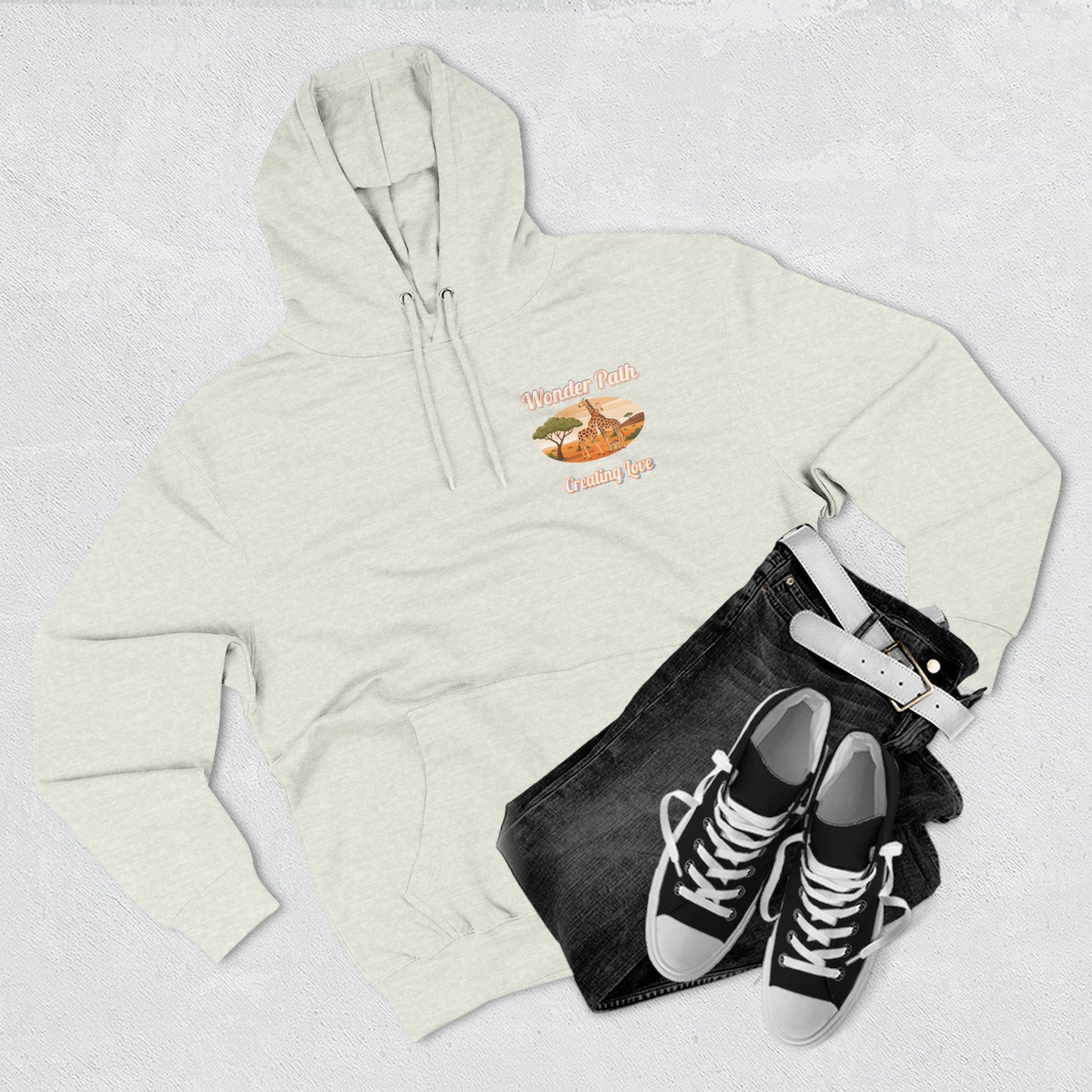 Giraffe 'Love Fearlessly' Hoodie — Animal Lover Graphic Fleece