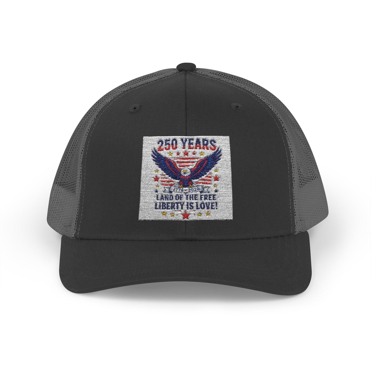 Patriotic Eagle Snapback Trucker Cap — USA Flag Graphic