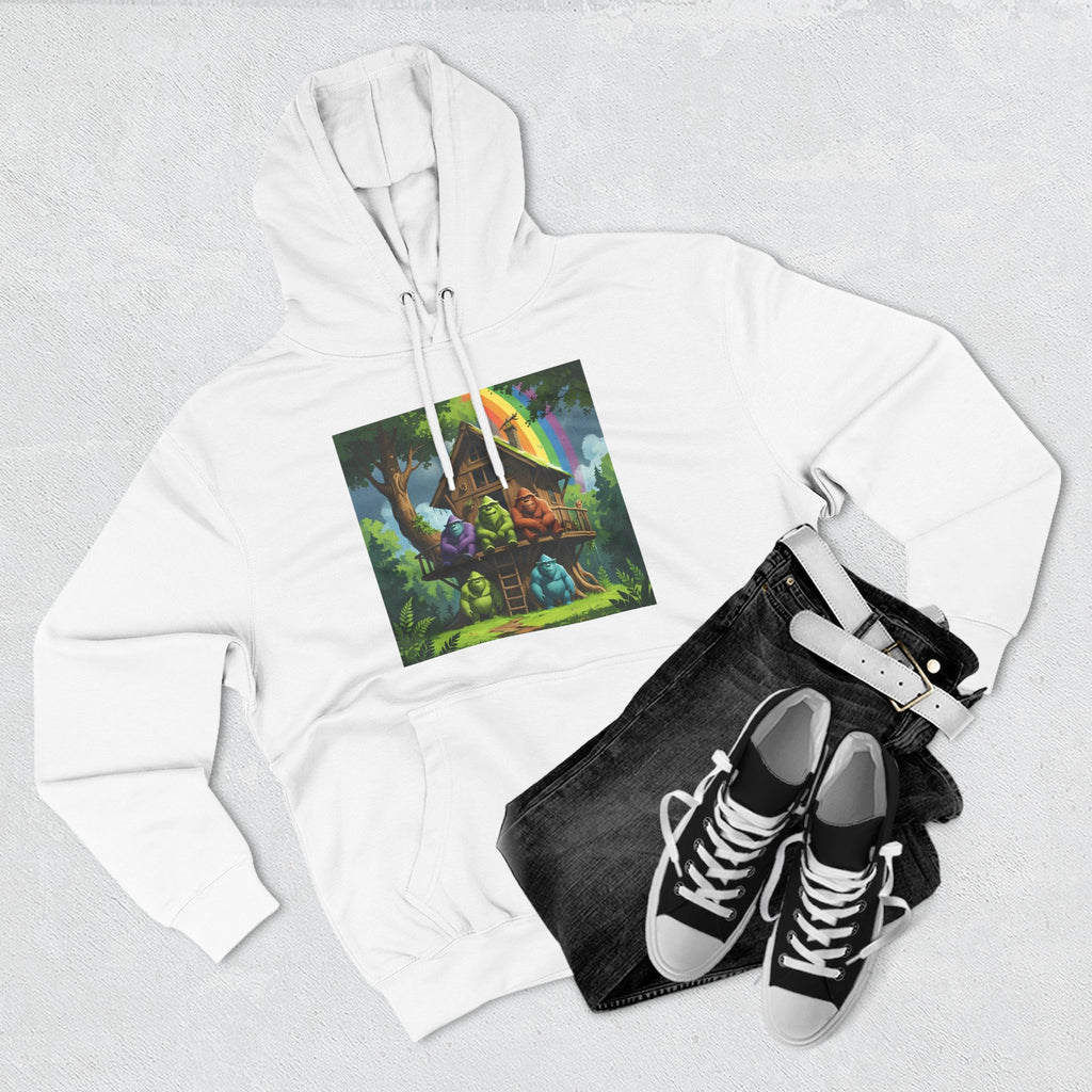 Cozy Treehouse Fantasy Hoodie — Whimsical Forest Cabin Design