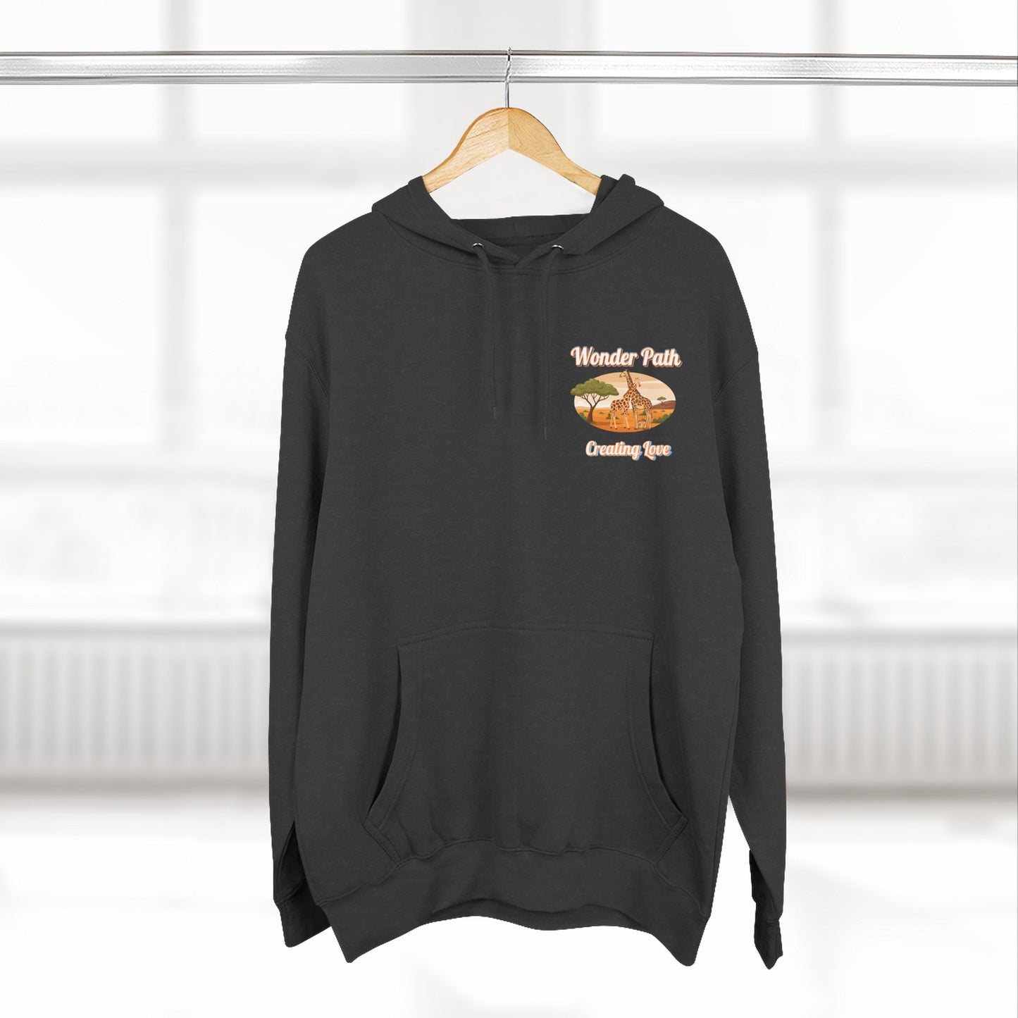 Giraffe 'Love Fearlessly' Hoodie — Animal Lover Graphic Fleece