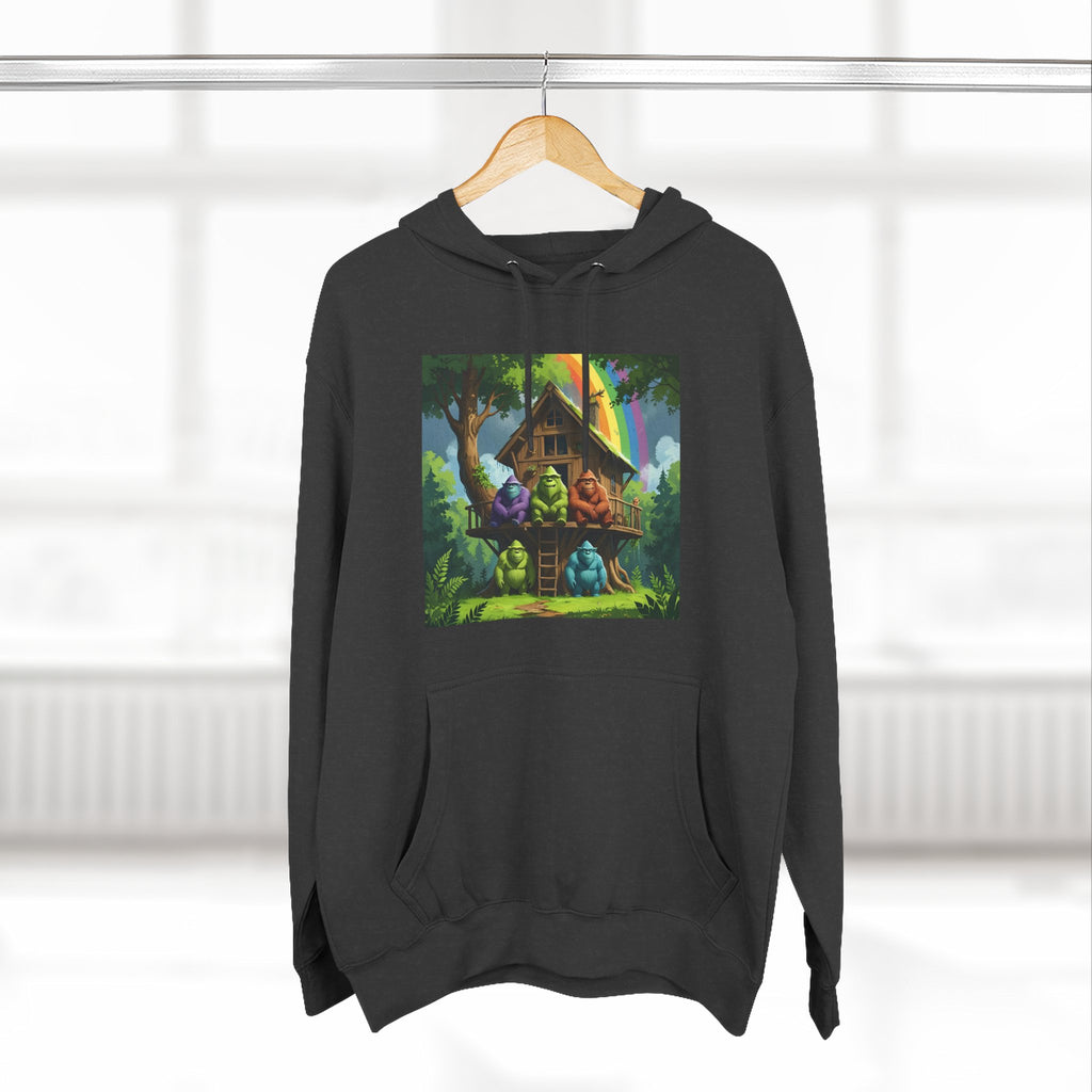 Cozy Treehouse Fantasy Hoodie — Whimsical Forest Cabin Design