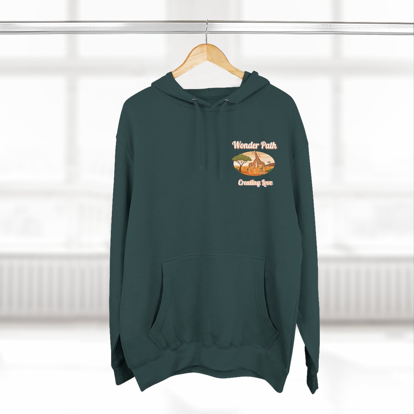 Giraffe 'Love Fearlessly' Hoodie — Animal Lover Graphic Fleece