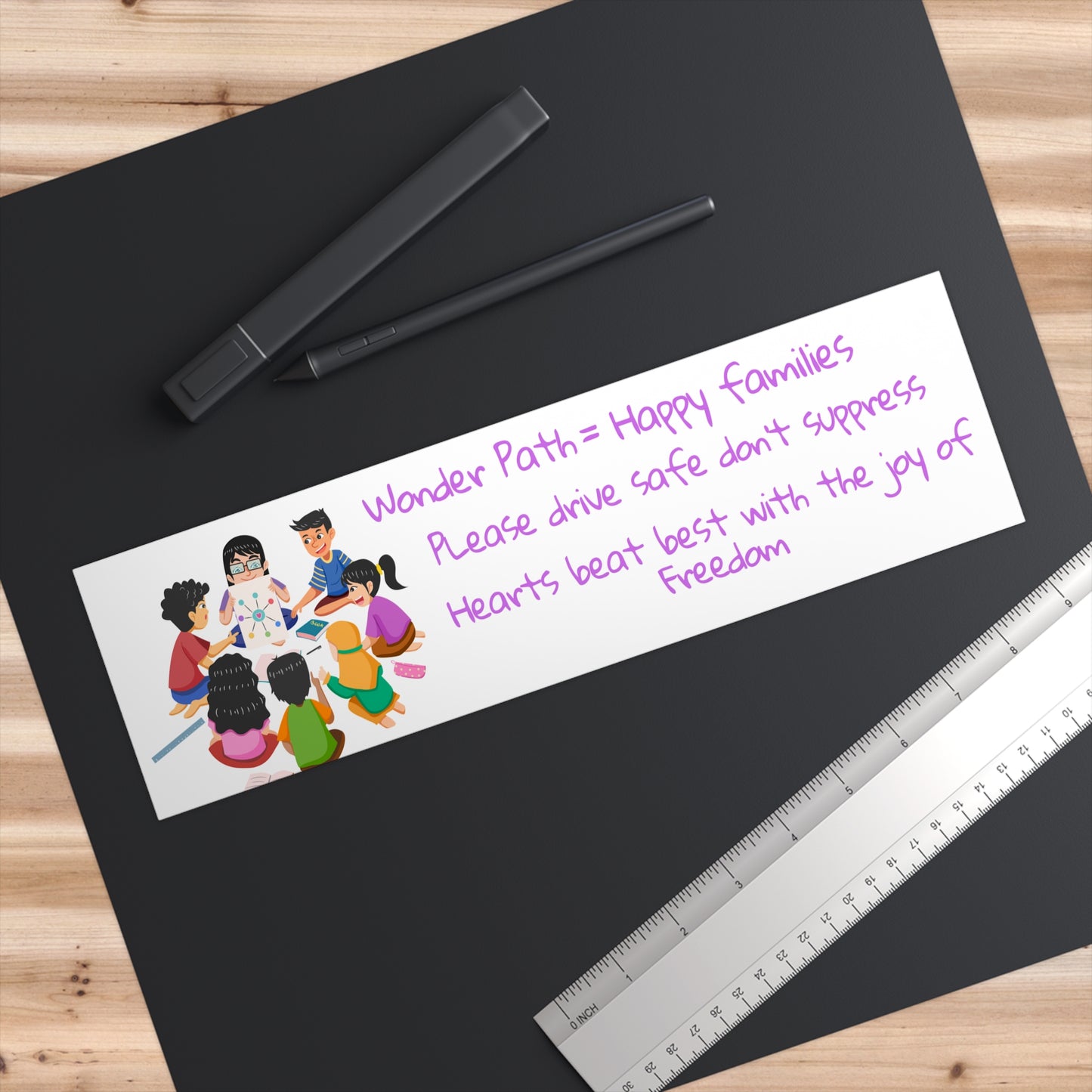 Joyful Family Bumper Stickers for Safe Driving, Car Décor, Freedom Messages, Family Car Stickers, Kids & Parents