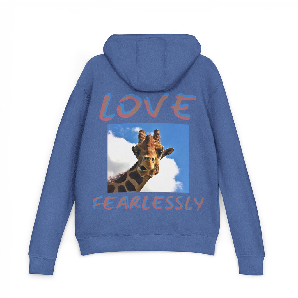 Giraffe 'Love Fearlessly' Hoodie — Wonder Path Graphic Pullover