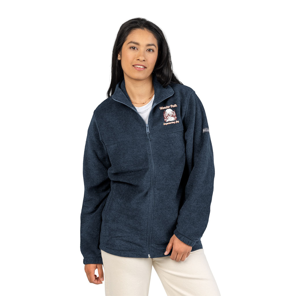 Embroidered Unisex Columbia Fleece Jacket - Cozy Style for All Seasons