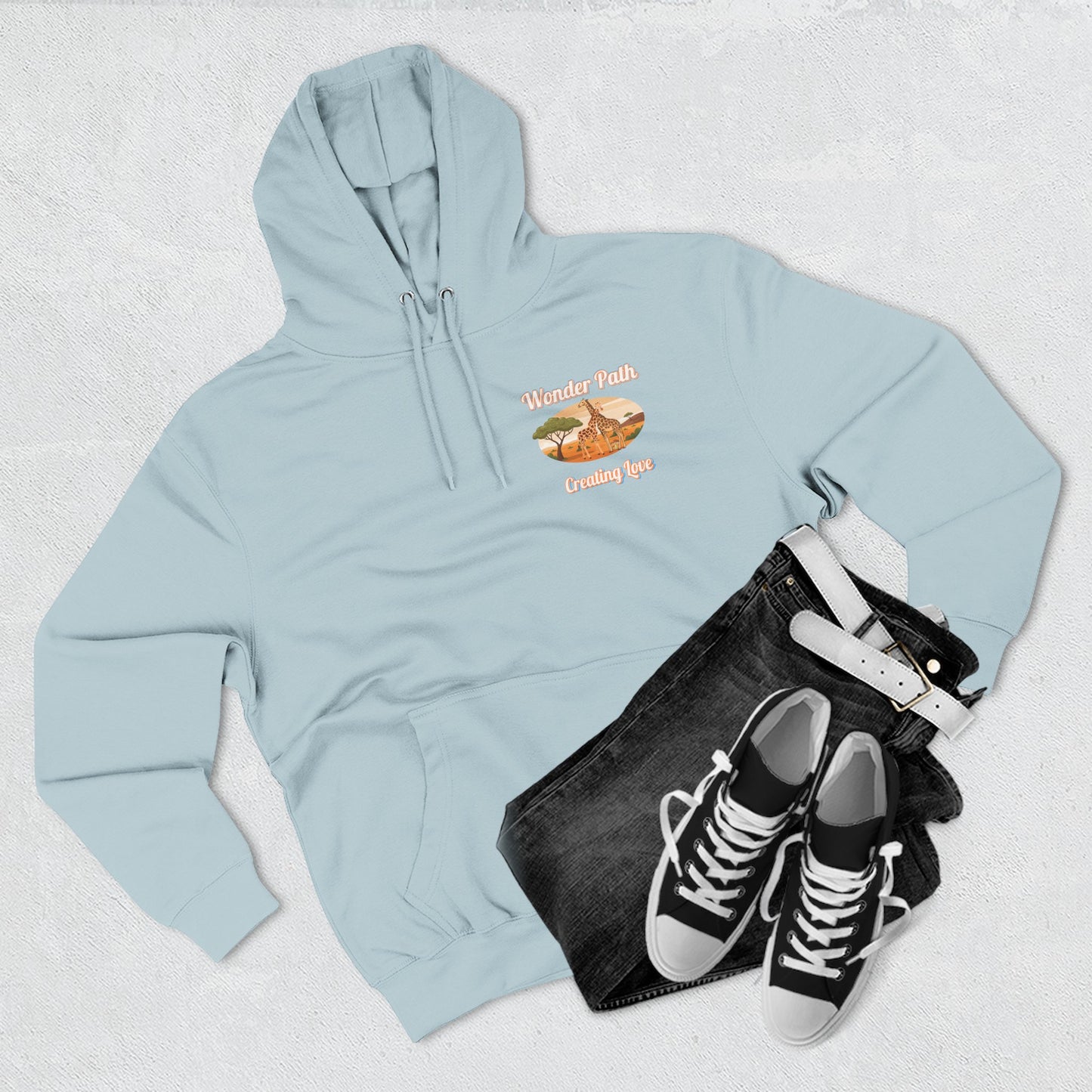 Giraffe 'Love Fearlessly' Hoodie — Animal Lover Graphic Fleece