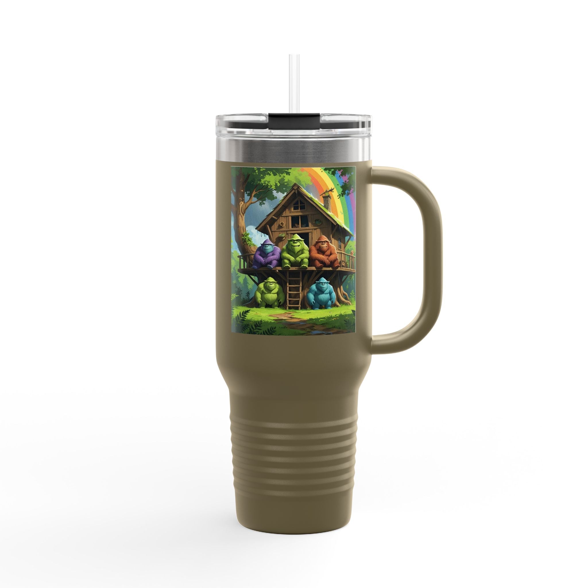 Vibrant Insulated Travel Mug, 40oz - Perfect for Outdoor Adventures, Gifts for Coffee Lovers, Eco-Friendly Insulated Drinkware