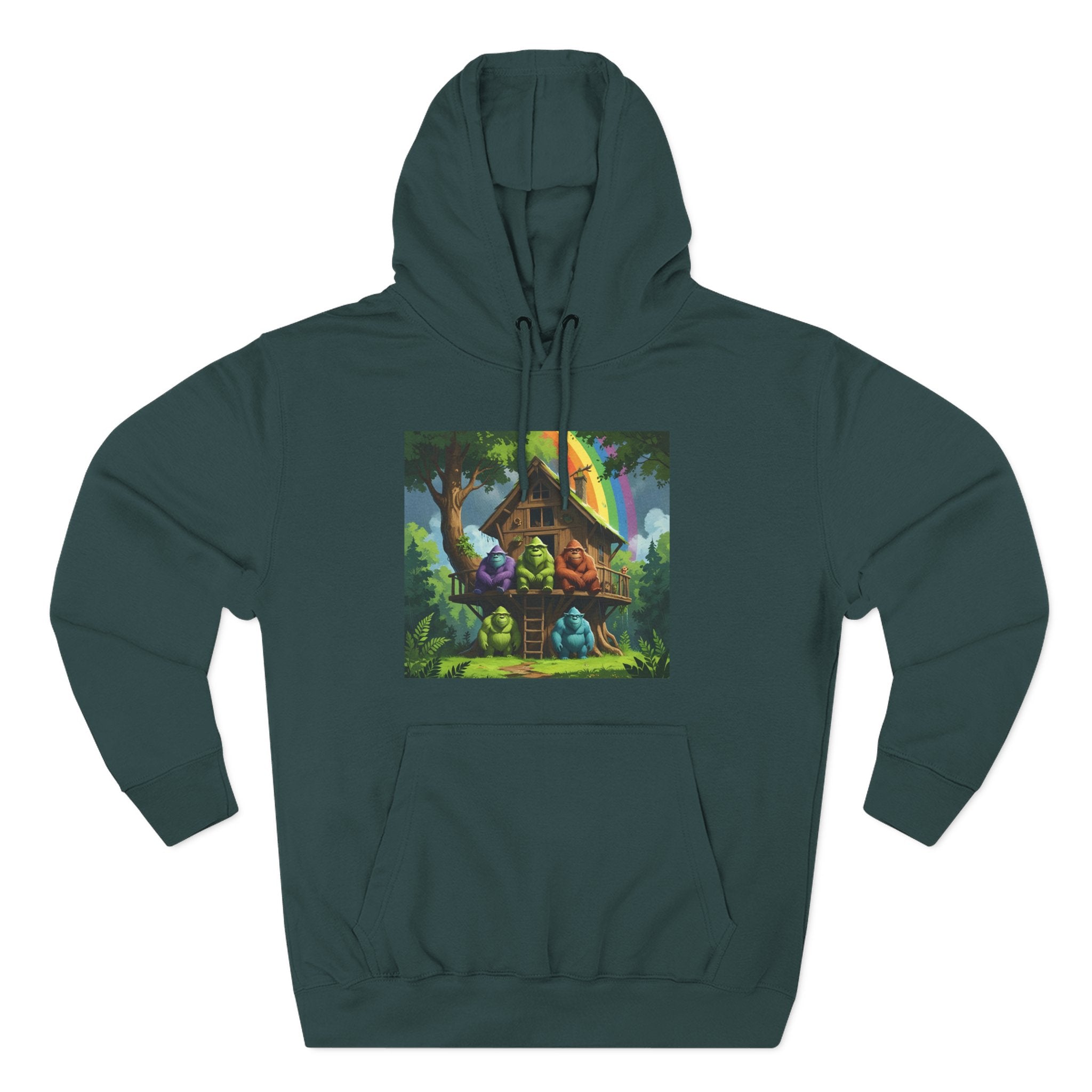 Cozy Treehouse Fantasy Hoodie — Whimsical Forest Cabin Design