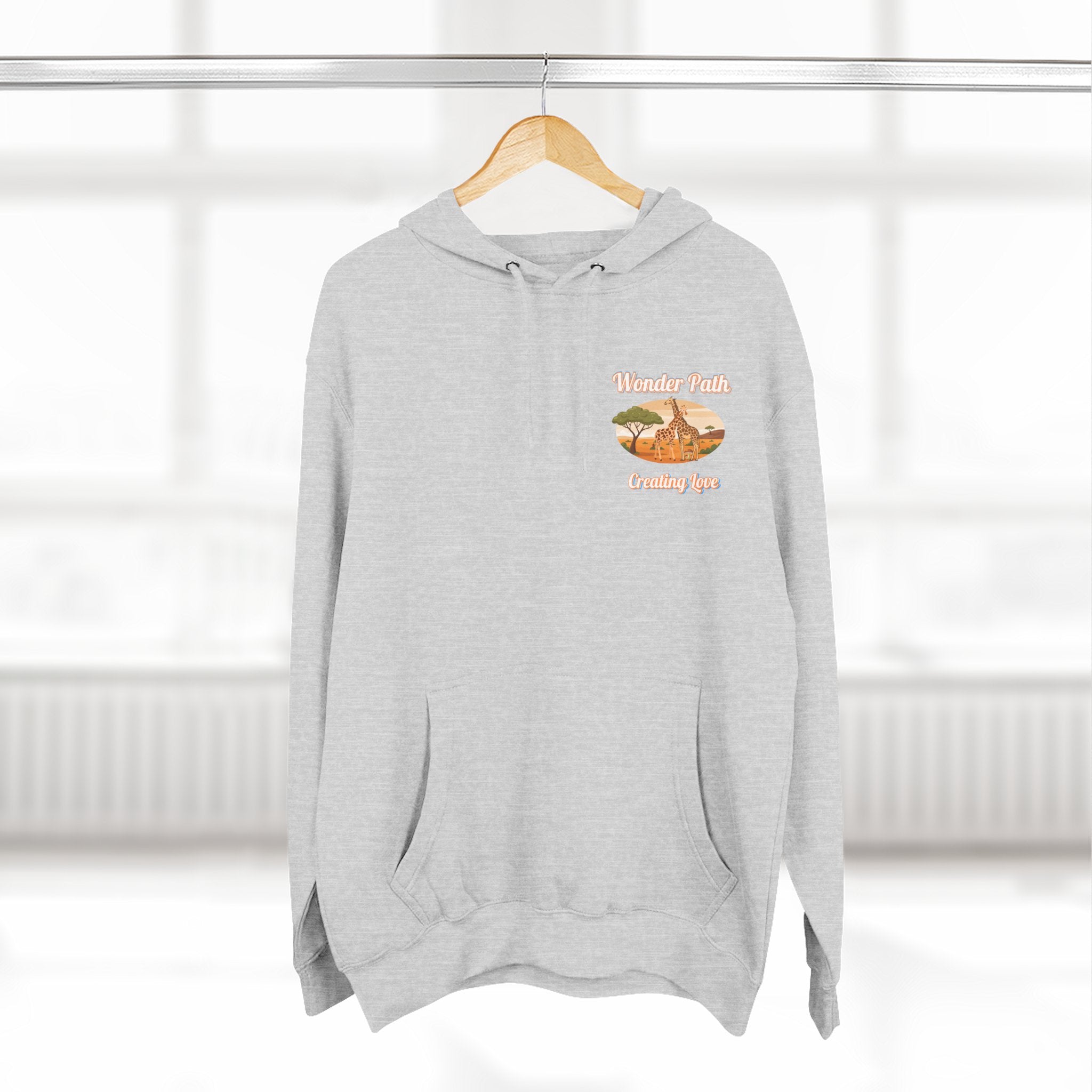 Giraffe 'Love Fearlessly' Hoodie — Animal Lover Graphic Fleece