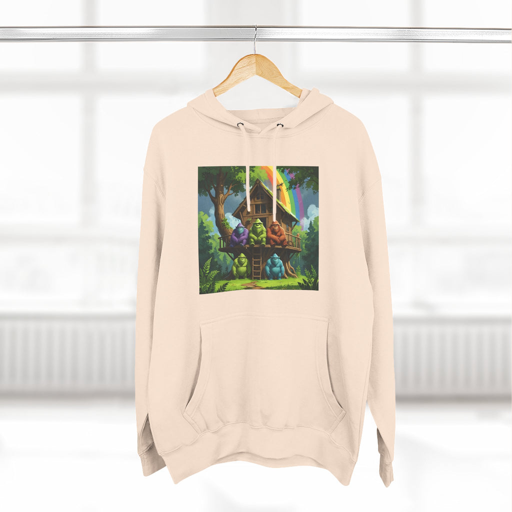 Cozy Treehouse Fantasy Hoodie — Whimsical Forest Cabin Design