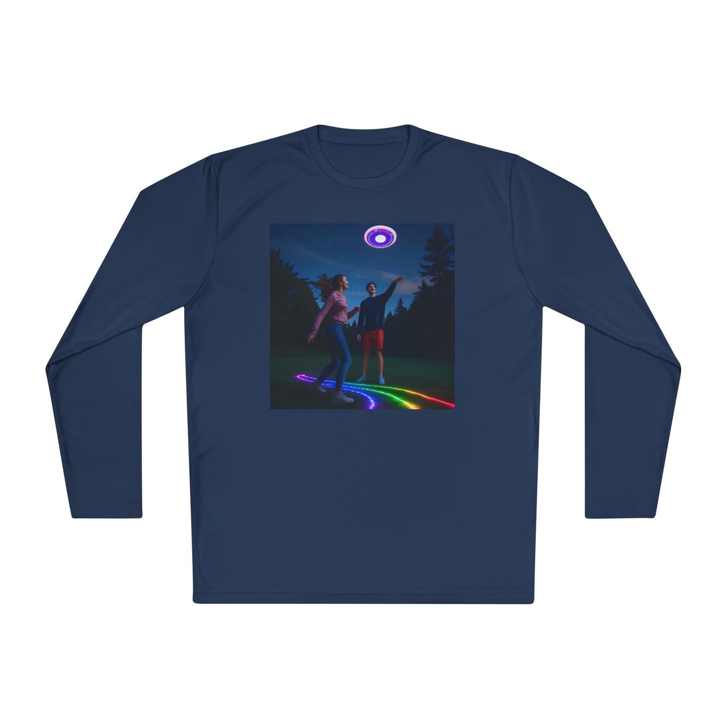 Rainbow Dance Unisex Long Sleeve Tee, Lightweight Shirt, Summer Fashion, Festival Wear, Gift for Music Lovers