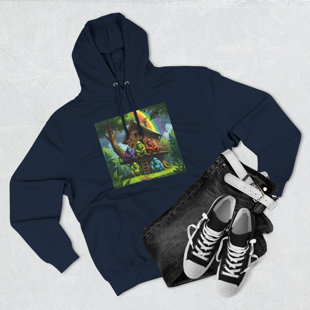 Cozy Treehouse Fantasy Hoodie — Whimsical Forest Cabin Design