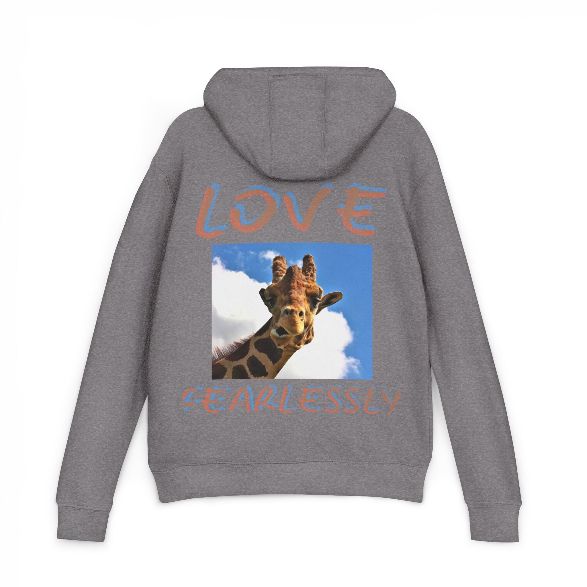 Giraffe 'Love Fearlessly' Hoodie — Wonder Path Graphic Pullover