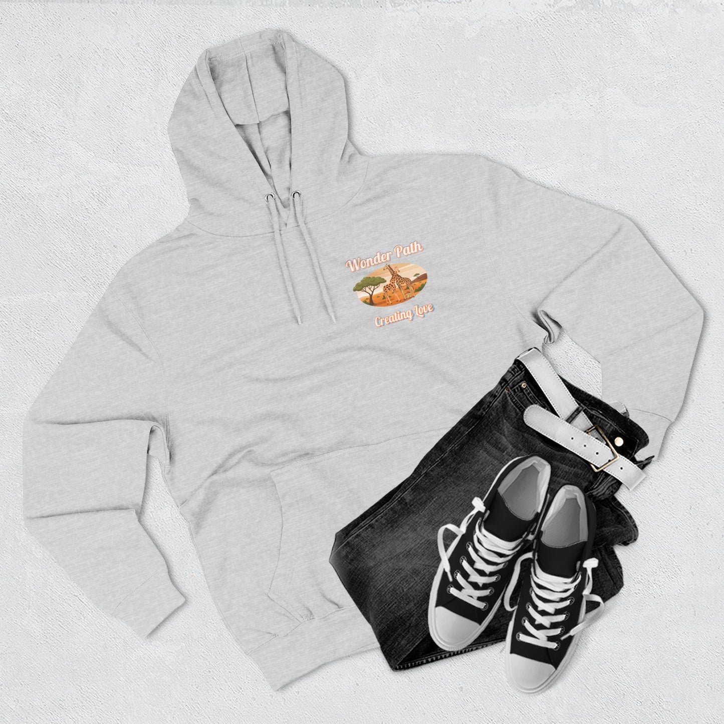 Giraffe 'Love Fearlessly' Hoodie — Animal Lover Graphic Fleece