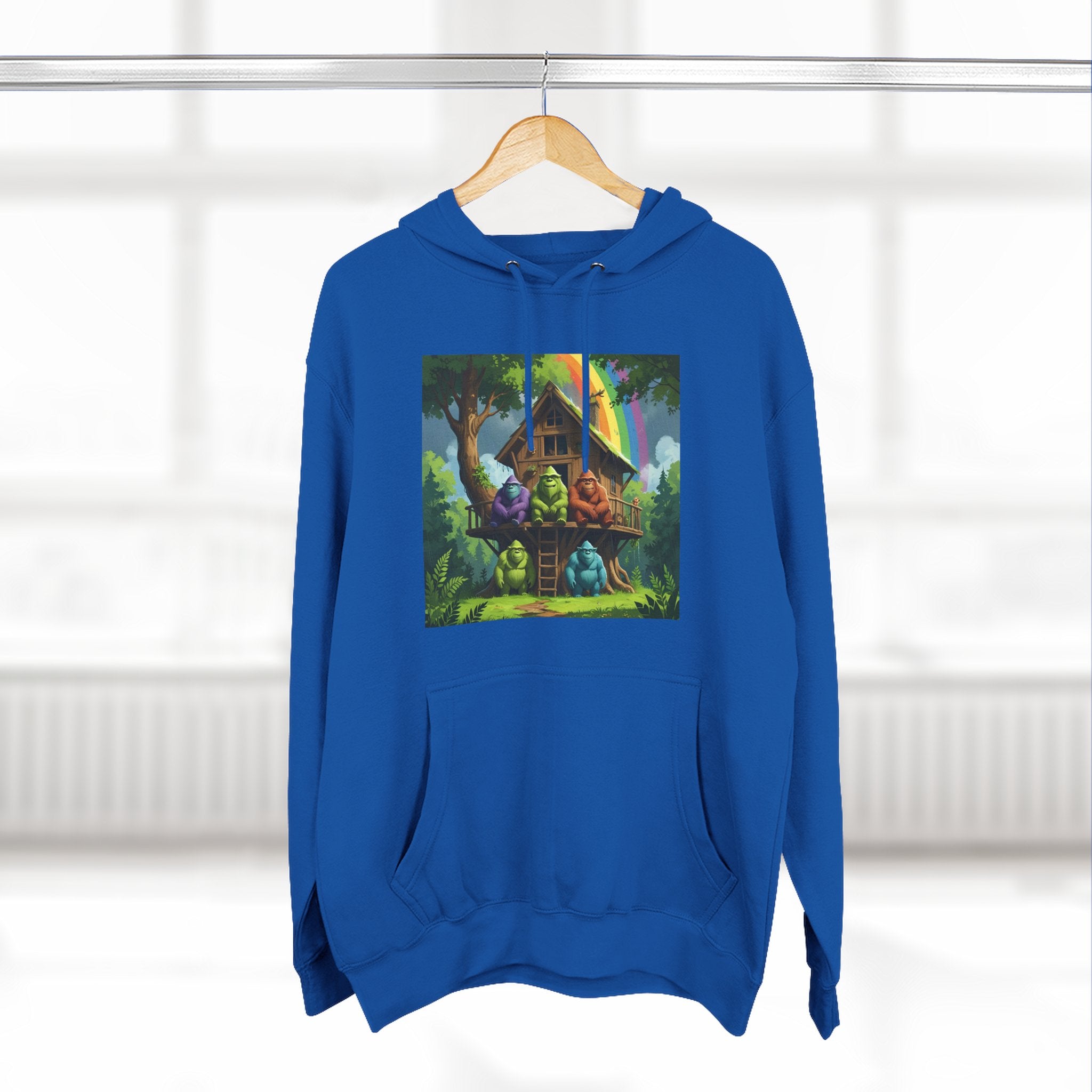 Cozy Treehouse Fantasy Hoodie — Whimsical Forest Cabin Design