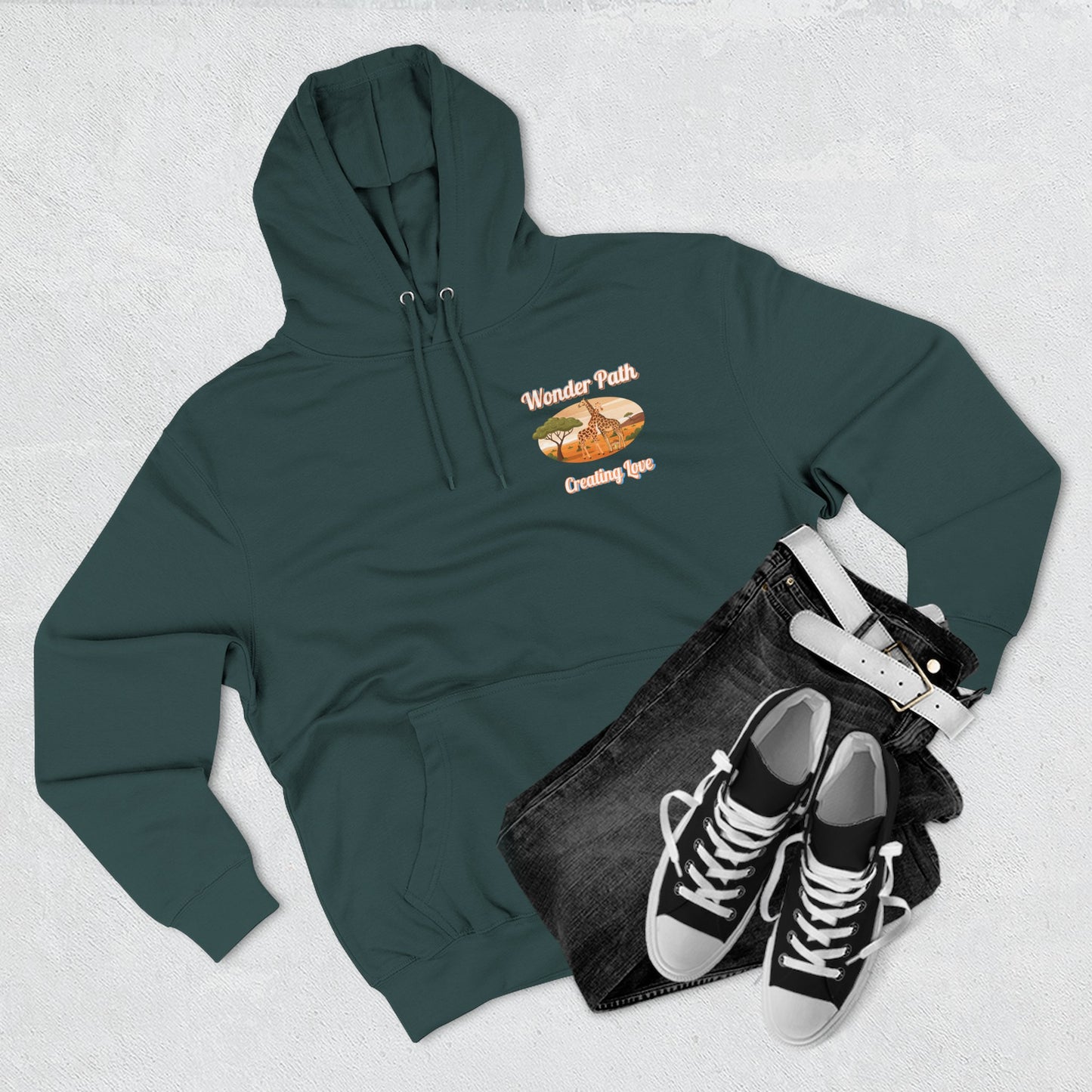 Giraffe 'Love Fearlessly' Hoodie — Animal Lover Graphic Fleece