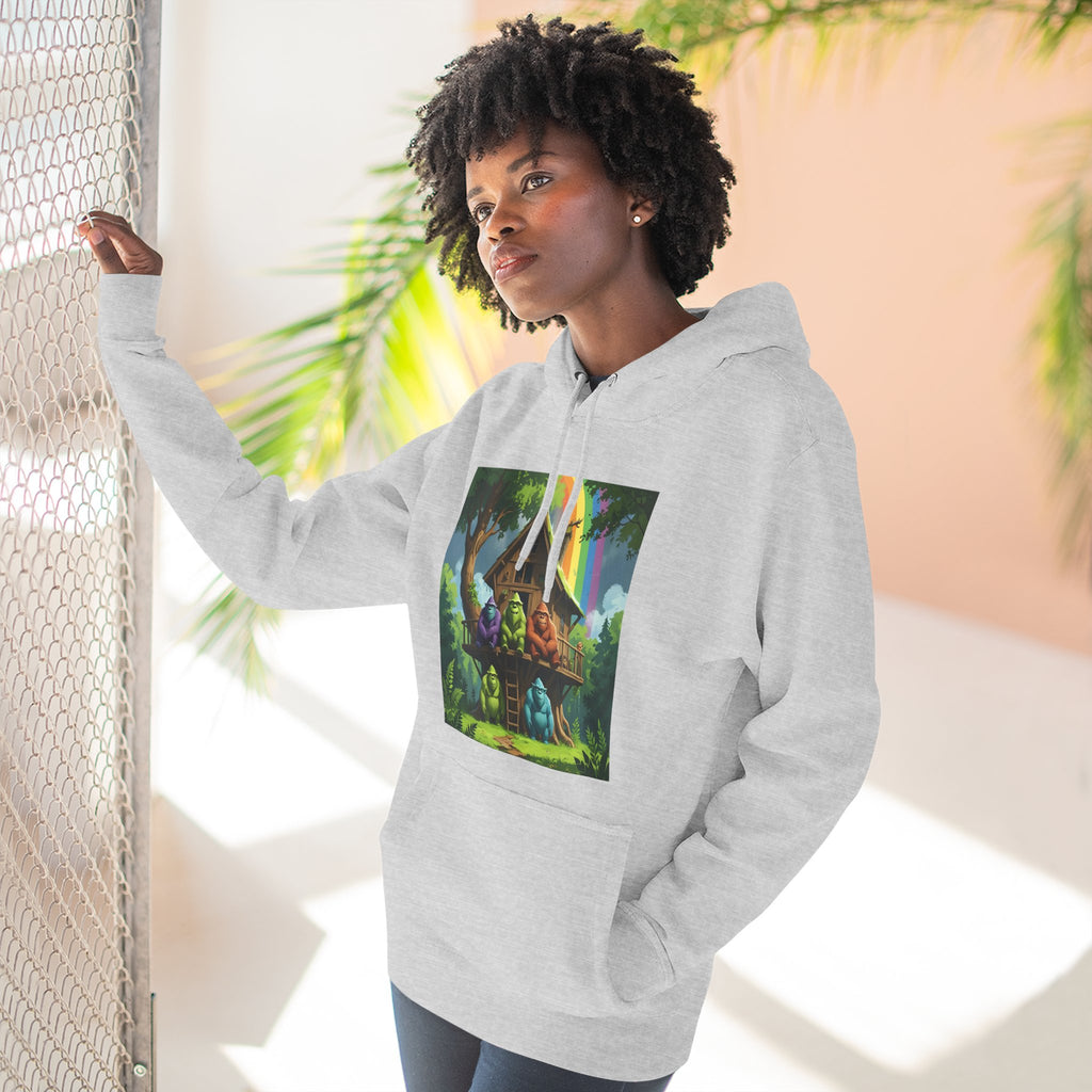 Cozy Treehouse Fantasy Hoodie — Whimsical Forest Cabin Design
