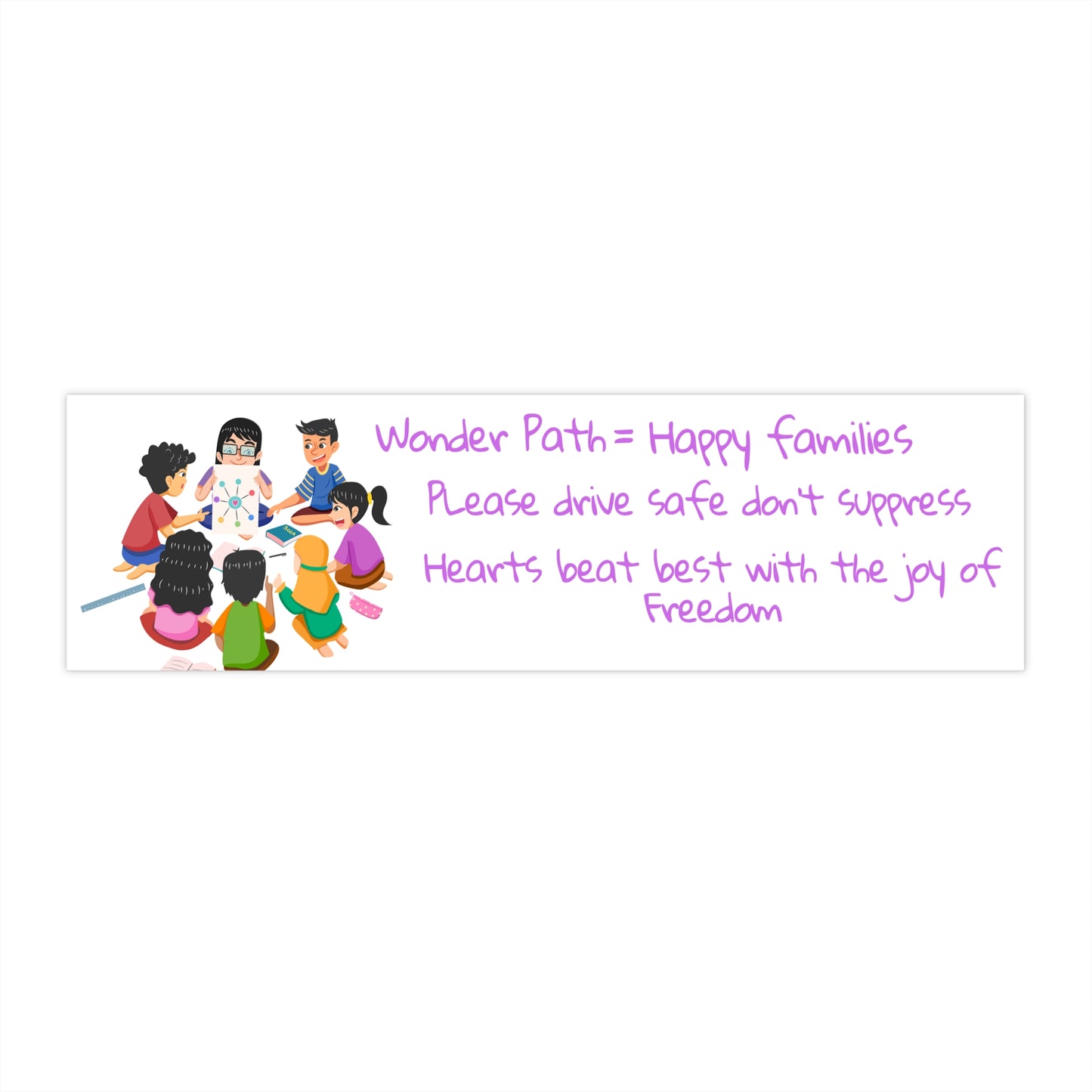 Joyful Family Bumper Stickers for Safe Driving, Car Décor, Freedom Messages, Family Car Stickers, Kids & Parents